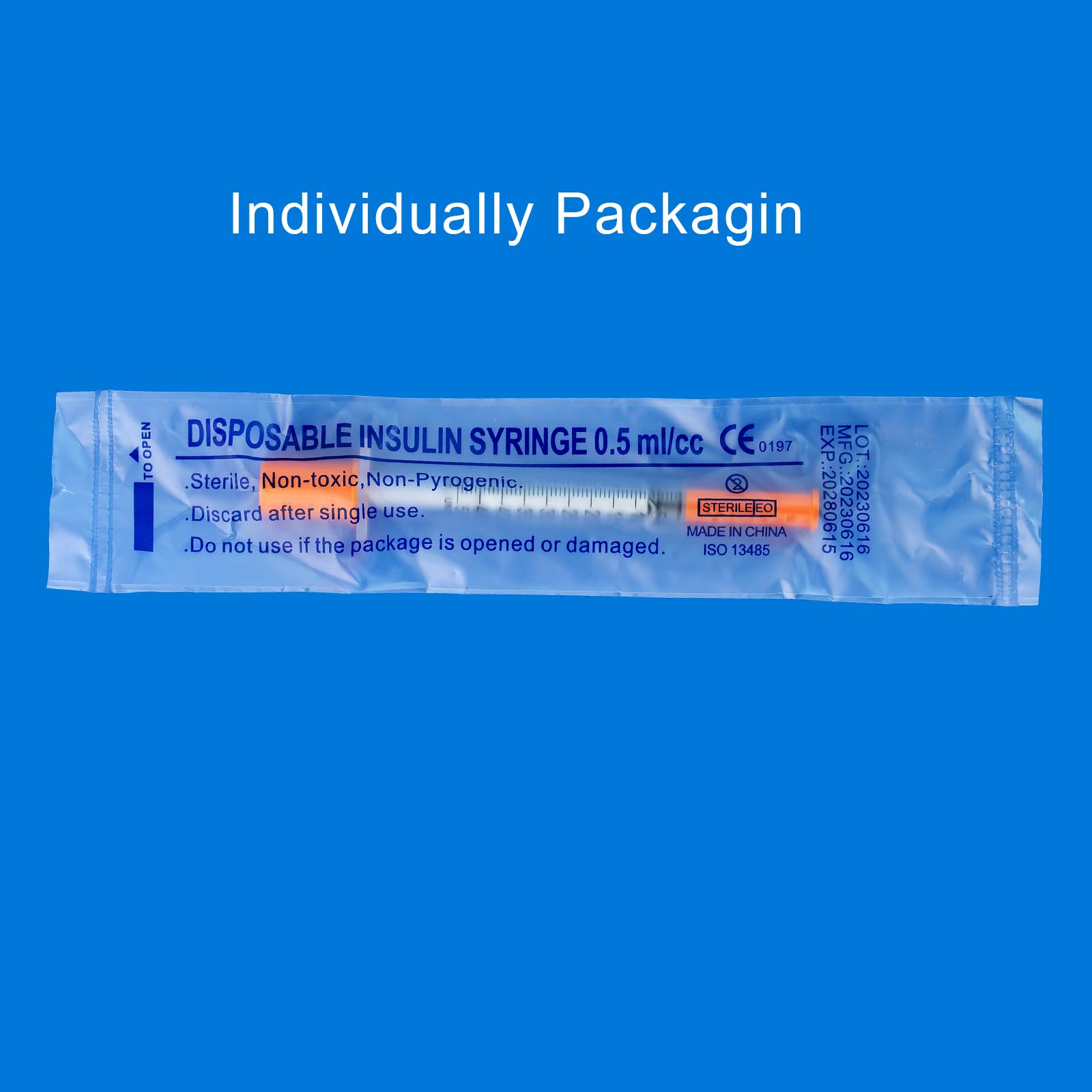 Confezione da 100 strumenti di misurazione erogatori da 0,5 ml con 32 G (6 mm), accessori da laboratorio multiuso, confezione sigillata singolarmente