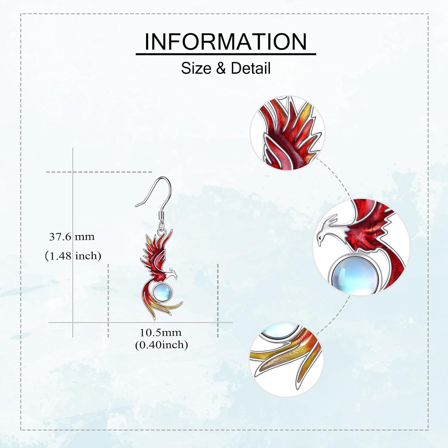 S925 Sterling Silver Mushroom/Daisy/Tulip/Celtic Knot/Seal Teardrop Leverback Earrings Dangle Moonstone Jewelry For Women Christmas Gift - Image 4