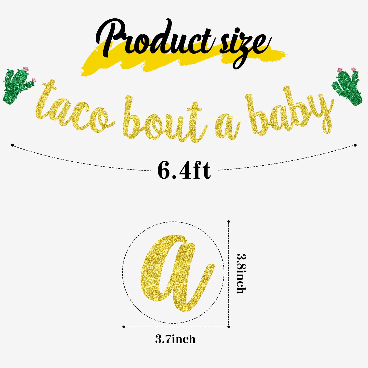 Taco 'Bout A Baby Cake Topper Fiesta Gender Reveal Baby