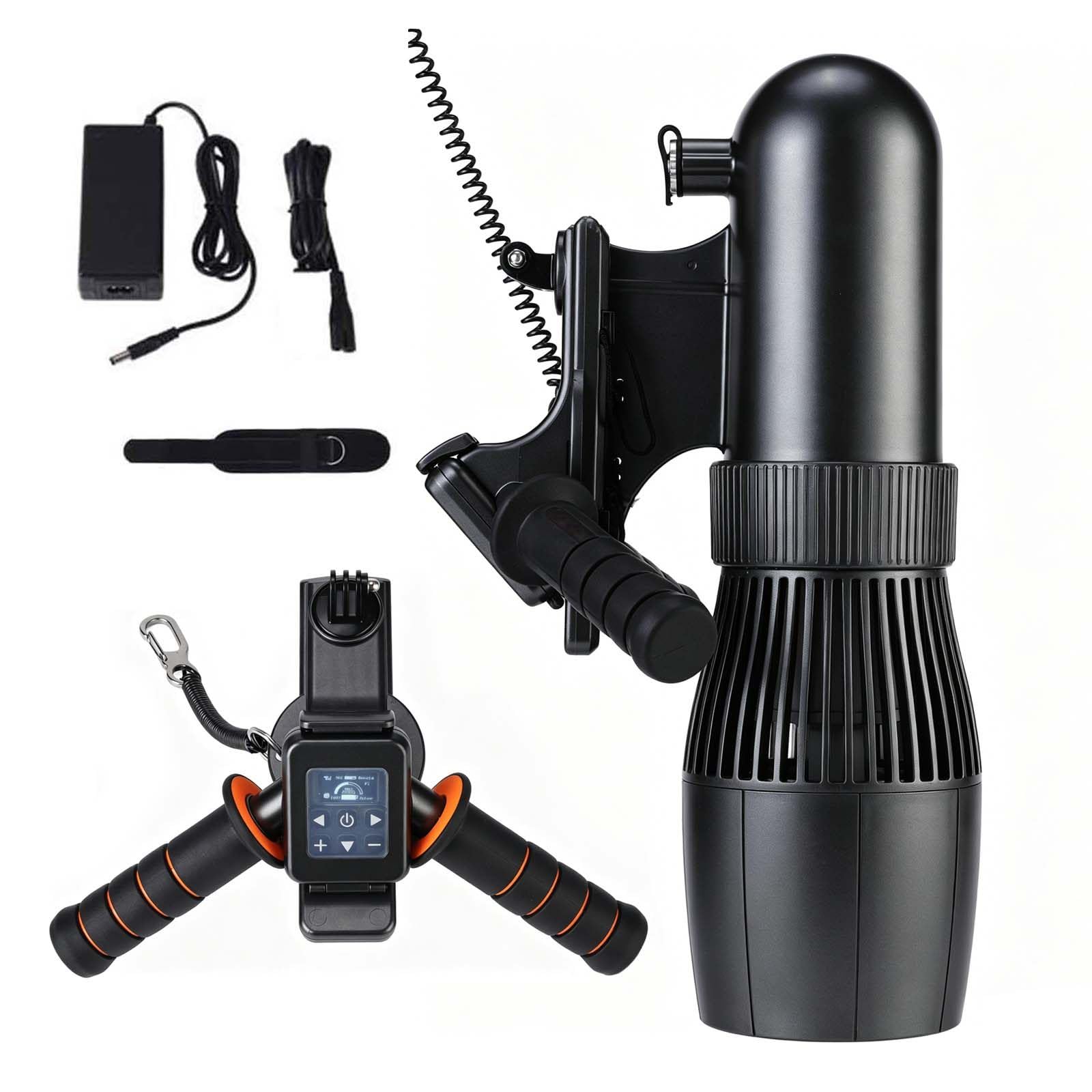 QFGain 10-Speed Underwater Scooter from 3–8 km/h, Electric Water Propeller for Diving, Snorkeling, SUP, Kayak – Adjustable for Kids to Adults