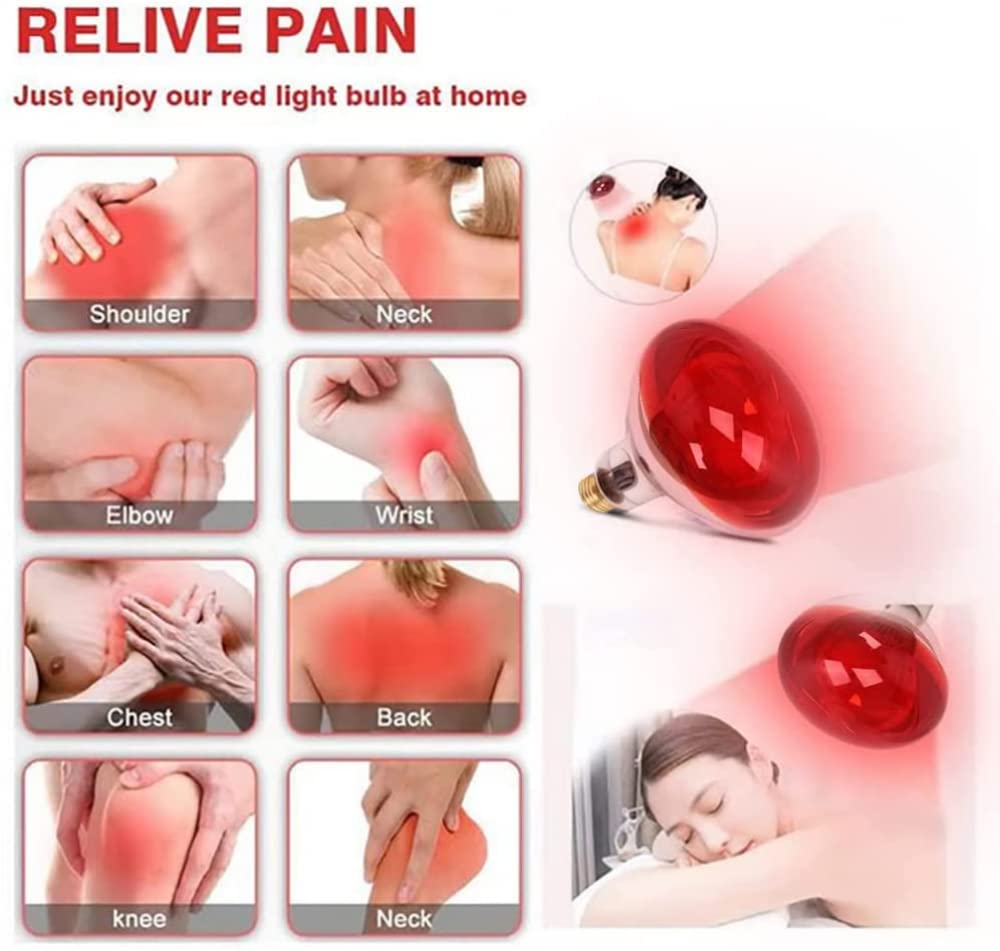 LáMpara De Infrarrojos Fisioterapia, Hornear EléCtrica Tornillo Boca Bombilla De Luz Infrarroja Lejana, SalóN De Belleza En Casa Especial De Luz Roja Dios LáMpara
