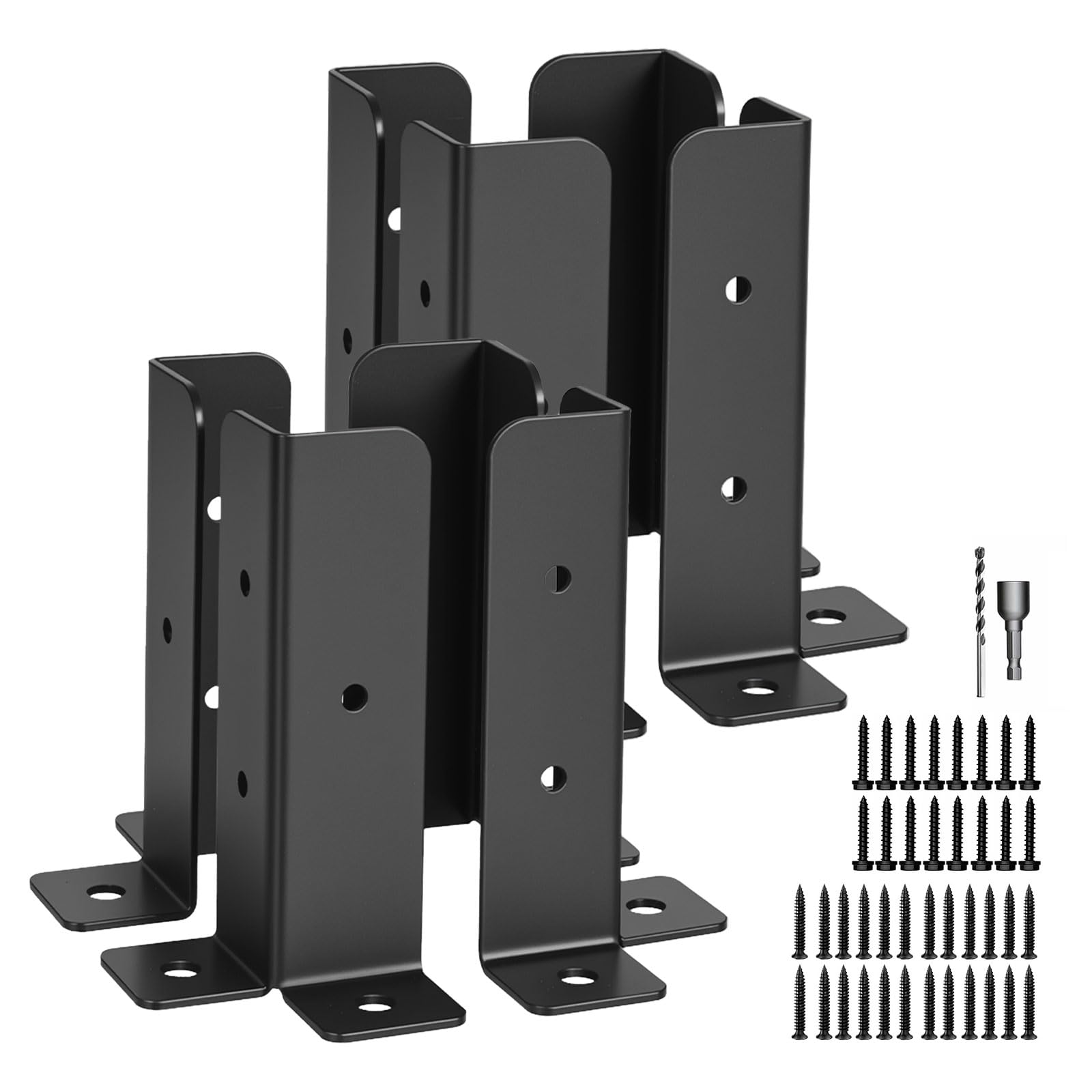 Traderight 8Pcs Fence Post Base Brackets With 9356877214868