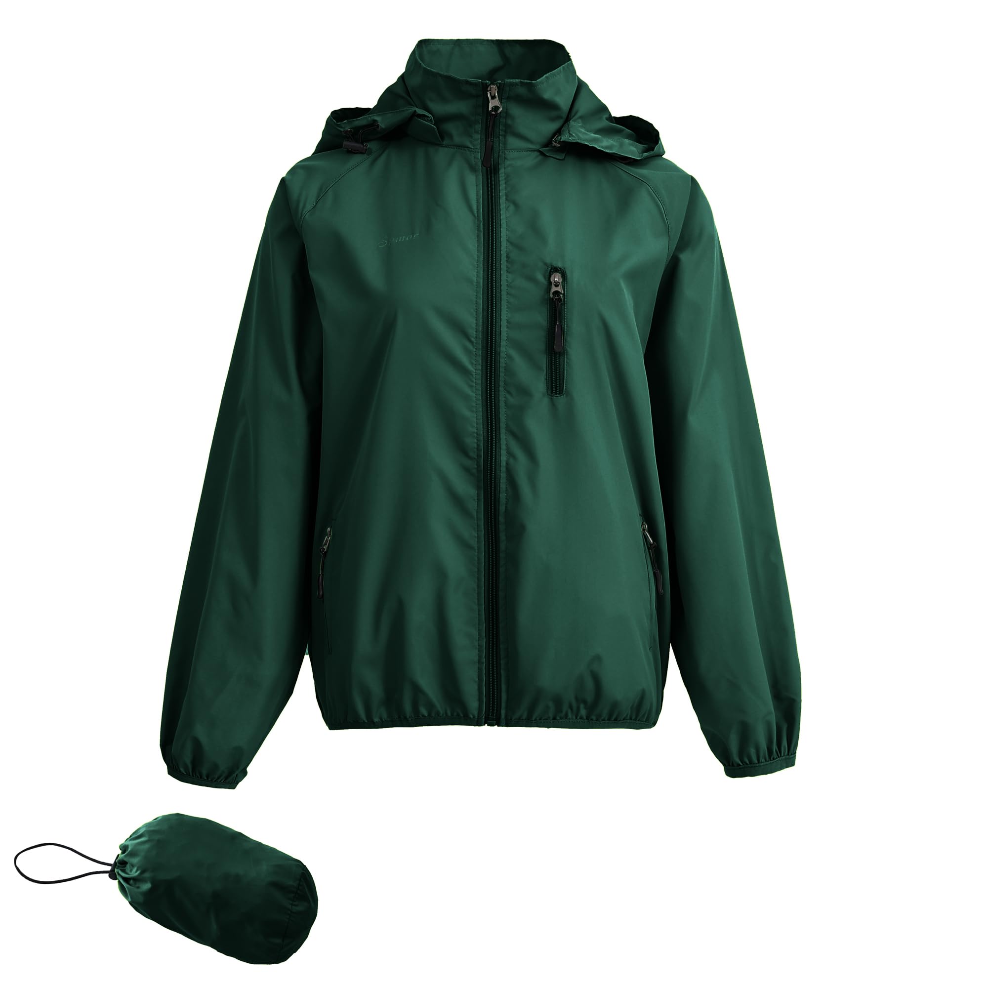 Women's Lightweight Waterproof Jacket Packable Windbreaker Running Coat