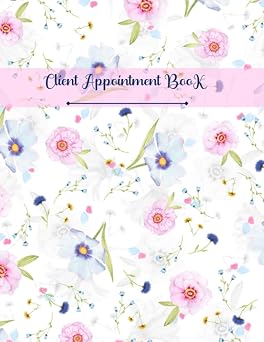 Client Appointment Book Undated Weekly Booking Planner, 8 Columns,15 Minutes-Slot from 8AM-9PM, 2 Years