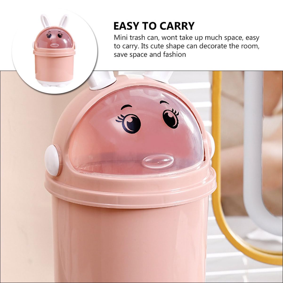 Poubelle De Bureau De Dessin Animé Mignon, Petit Panier à