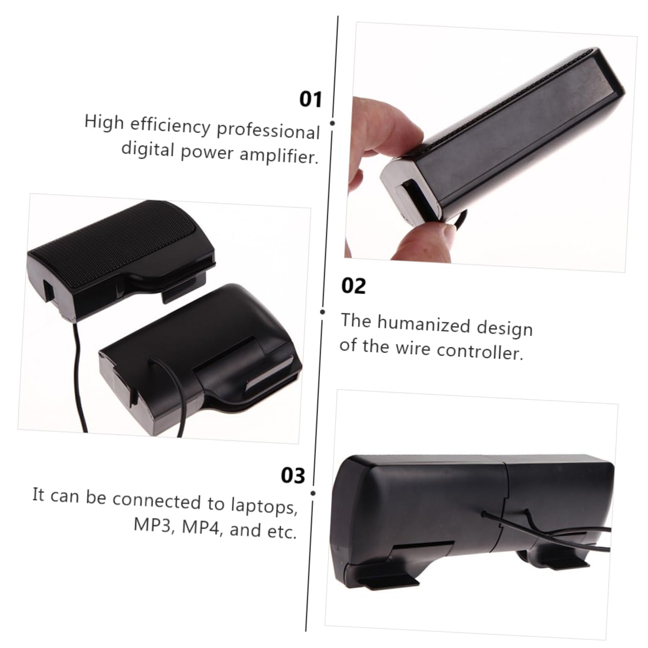 LABRIMP USB Clip Computer Speaker Stylish Audio Device for Desktop Office Use Easy Volume Control Fits Monitors Up to Thick Sound USB Powered Speaker