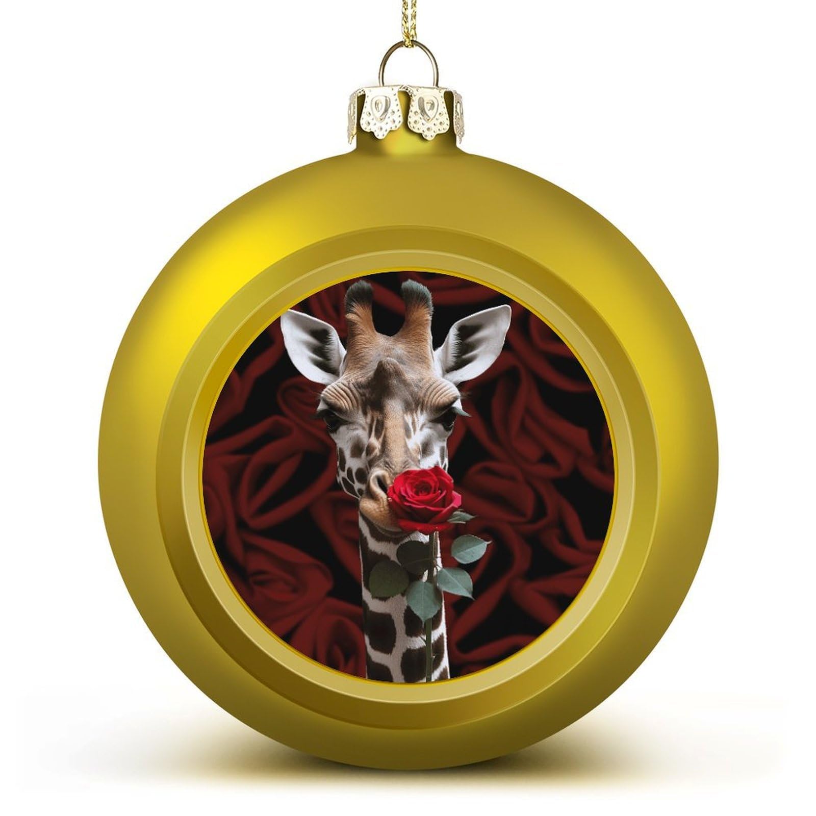 Girafe de Noël incassable suspendue pour décoration de sapin festif