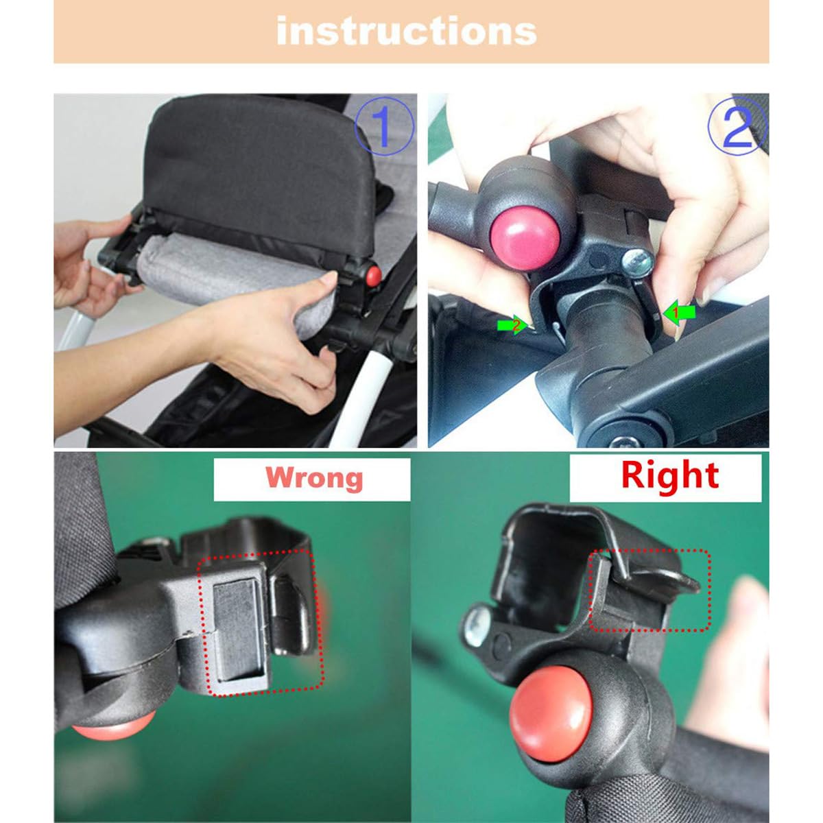 Repose-Jambes Position inclinée et Coussin Moelleux pour Un Confort supplémentaire dans la Poussette compatible avec Poussette YOYO2/ YOYO+