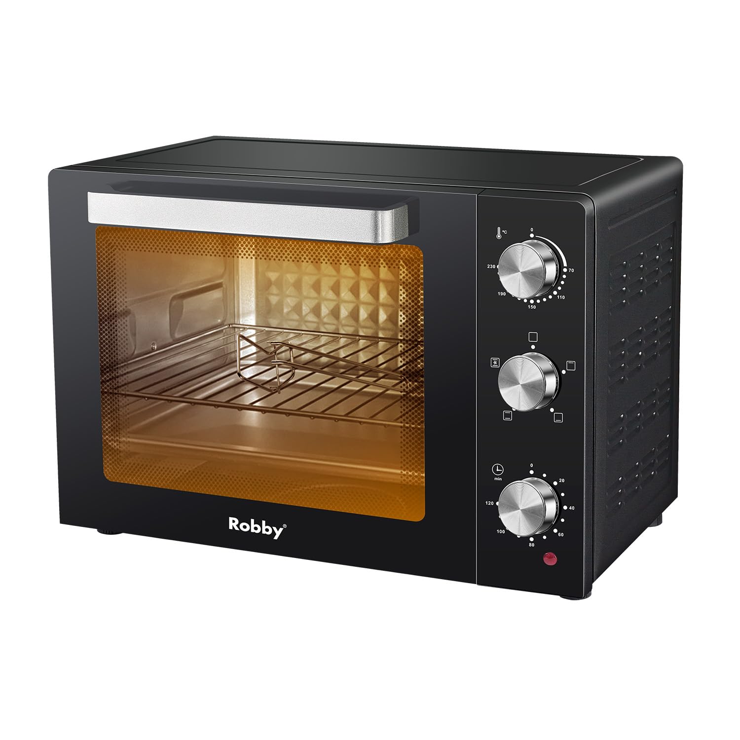 four chaleur tournante 55l 2200w - lumière - cavité diamant - Robby - romf55b