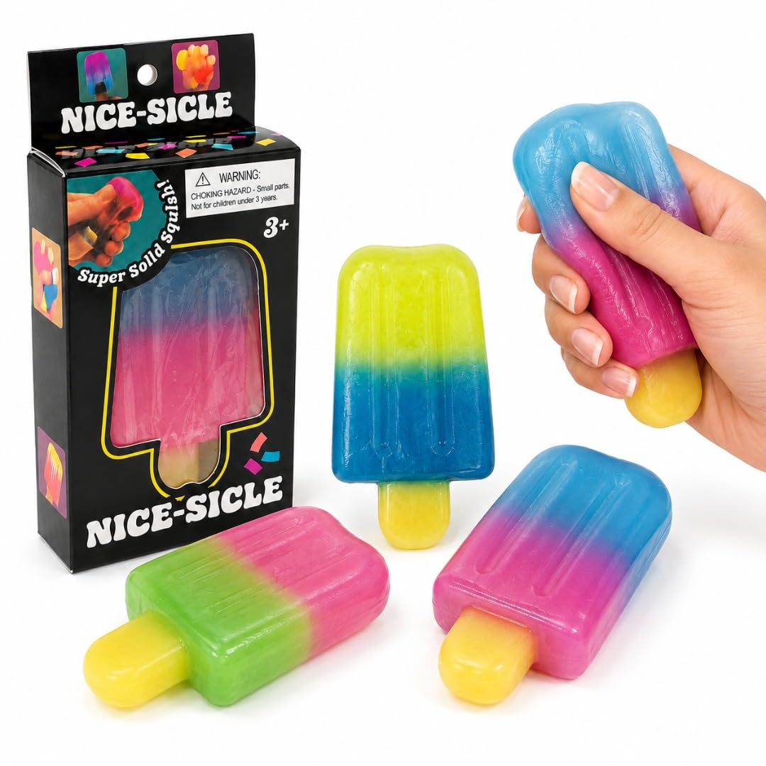 Wanna Party Ice Cream Squishy,Popsicle Squishy, Slow Rising Sensory Fidget Toy for Stress & Anxiety Relief, Summer Party Favors, Birthday Gifts & Classroom Rewards for Adults- Assorted Color-image-25