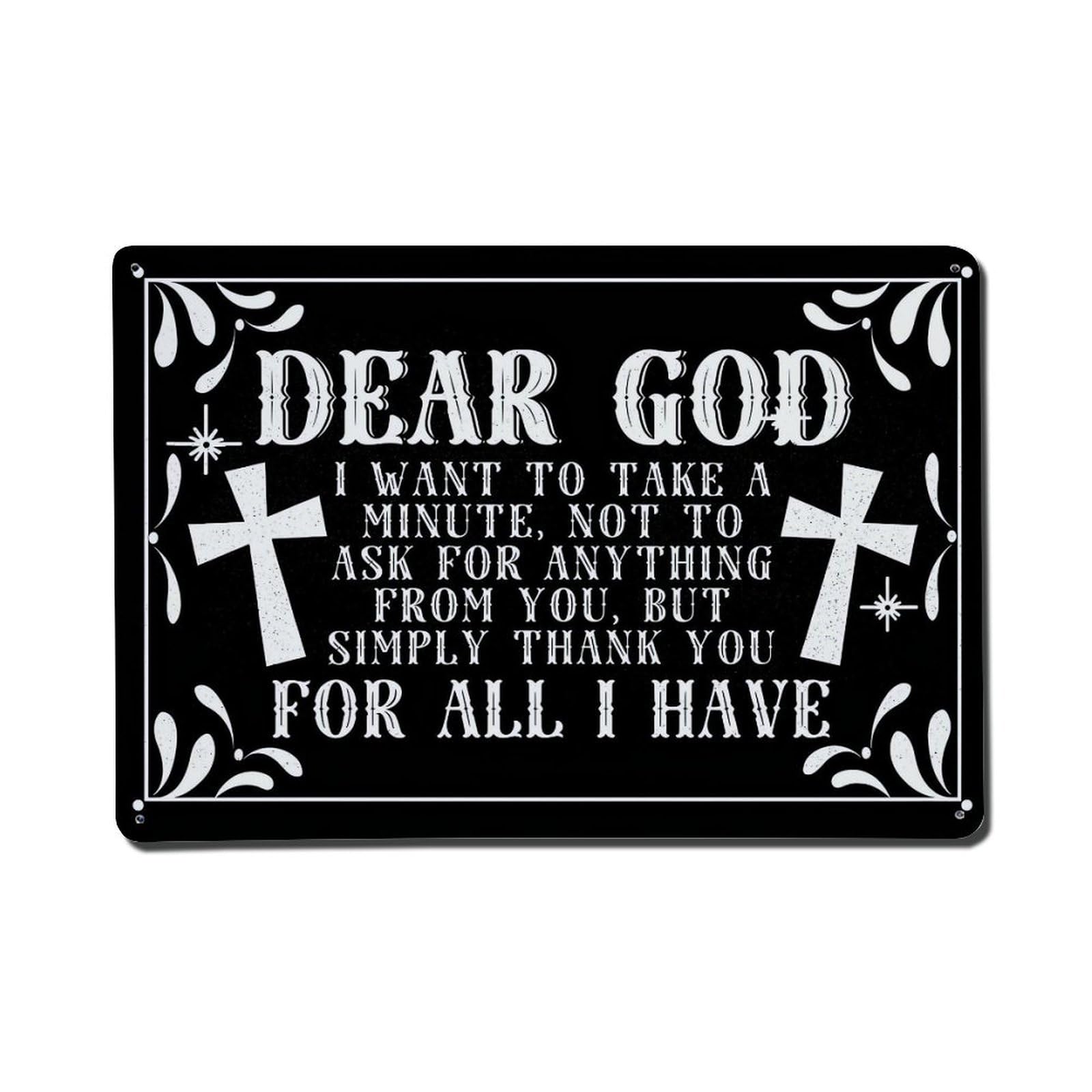Dear God Thank You For All I Have_2 Metal Tin Sign Plaque