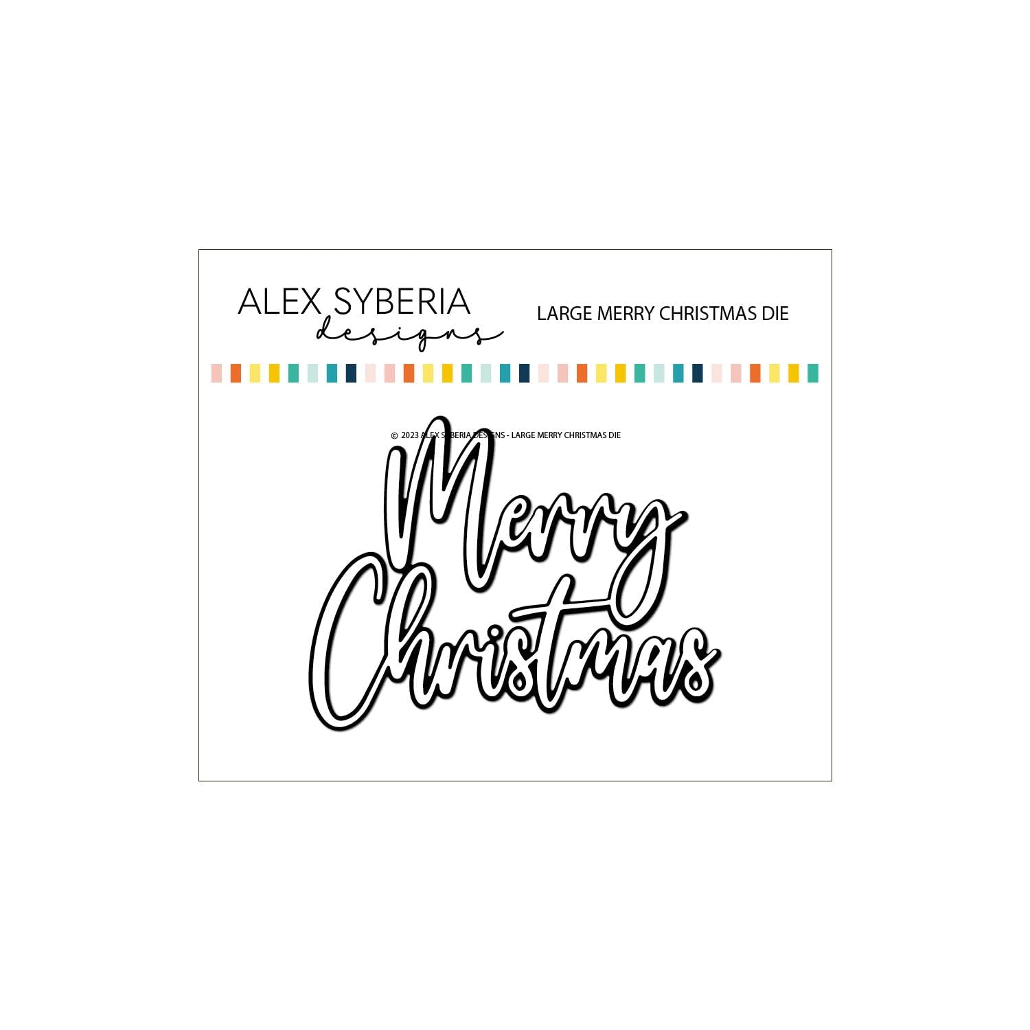 Alex Syberia Designs White Large Merry Christmas Die,