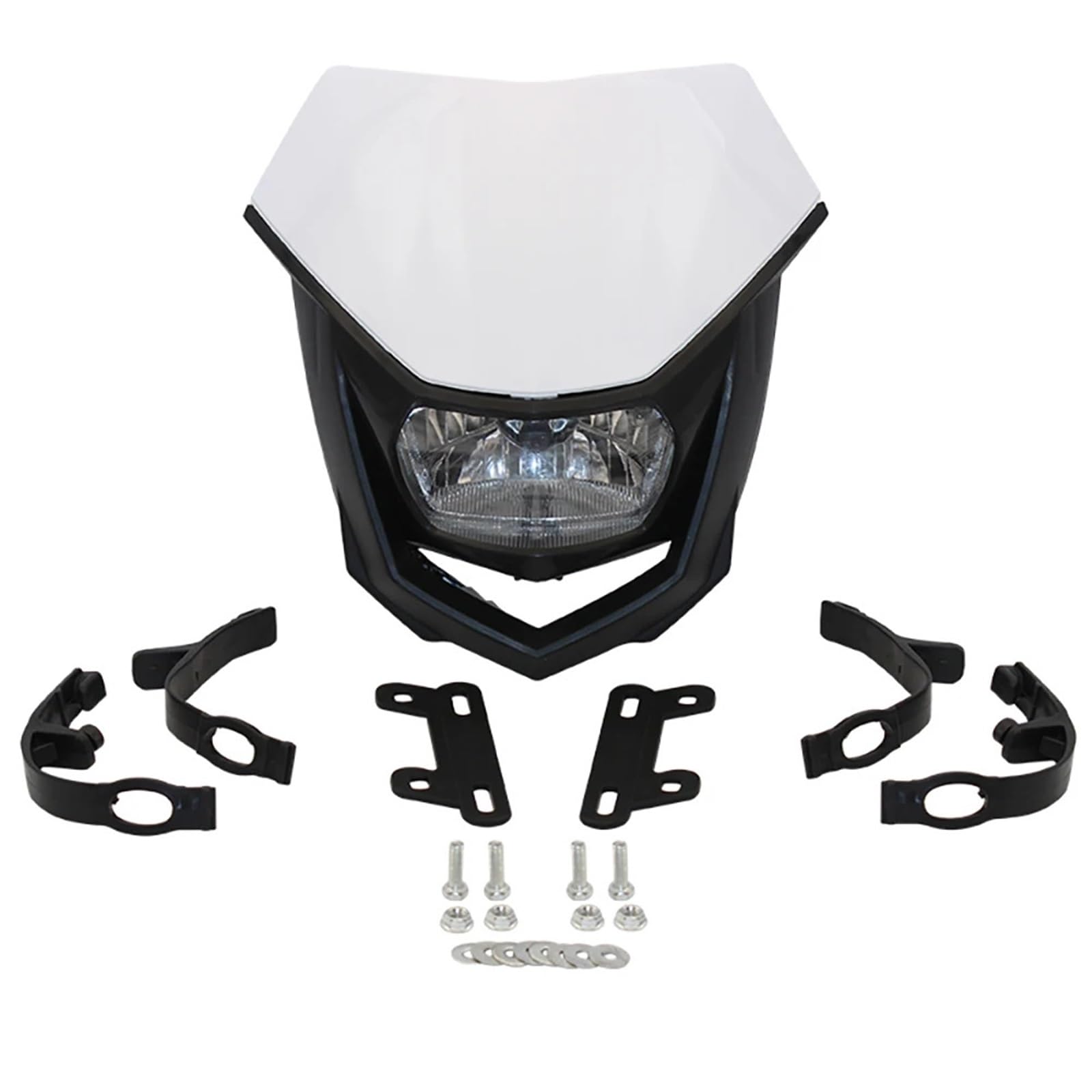 Dirt Bike Reflektor Reflektory motocyklowe Pasuje do Yamaha pasuje do Honda pasuje do Suzuki Enduro Motocross motor terenowy 35W reflektor motocyklowy maska ​​płytowa Fairing(Red)