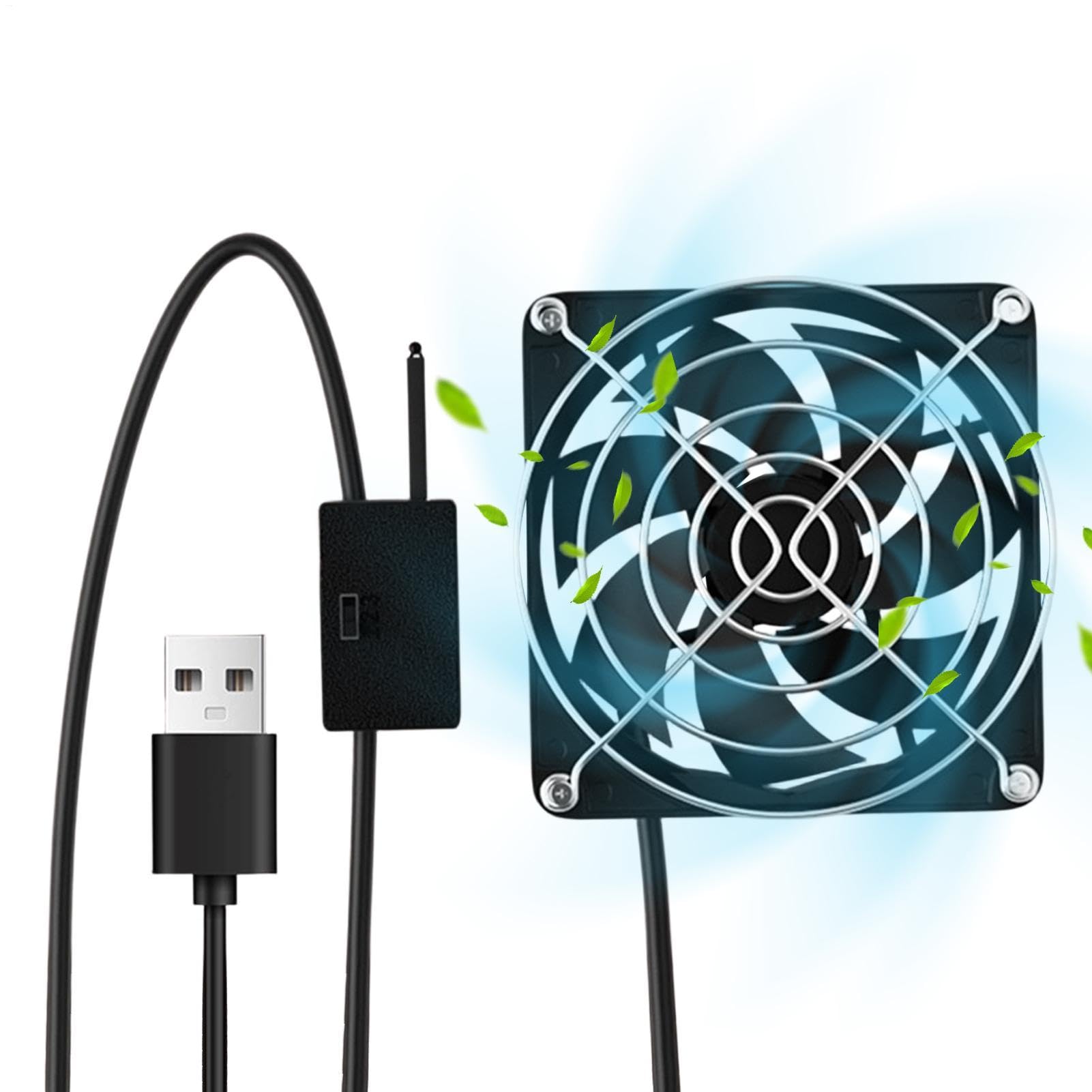 Ventilador USB de 5V para router y modem con sensor termico 8