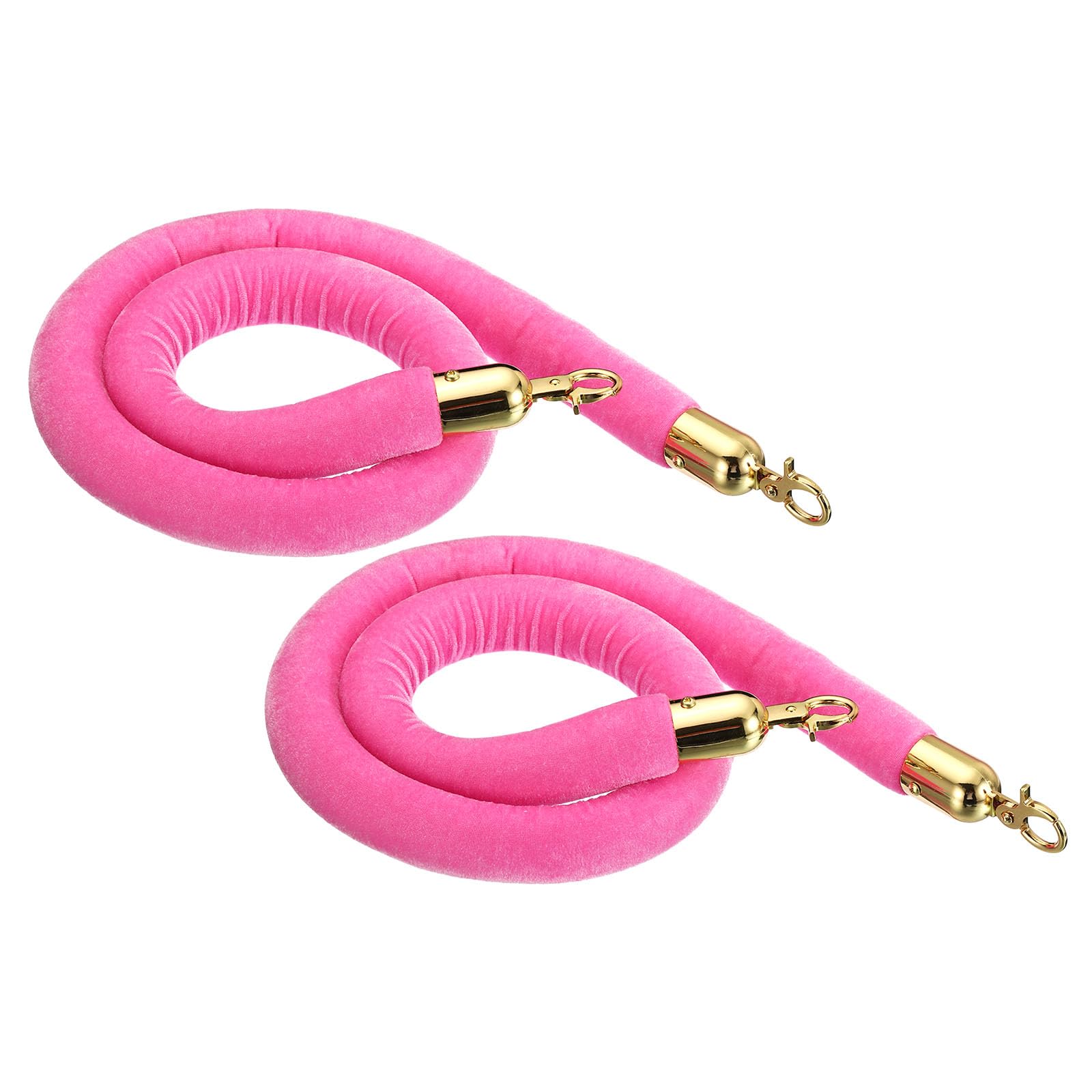 Luxury Crowd Rope YOKIVE 4-Pack Pink Velvet Stanchion Ropes - 5ft ...