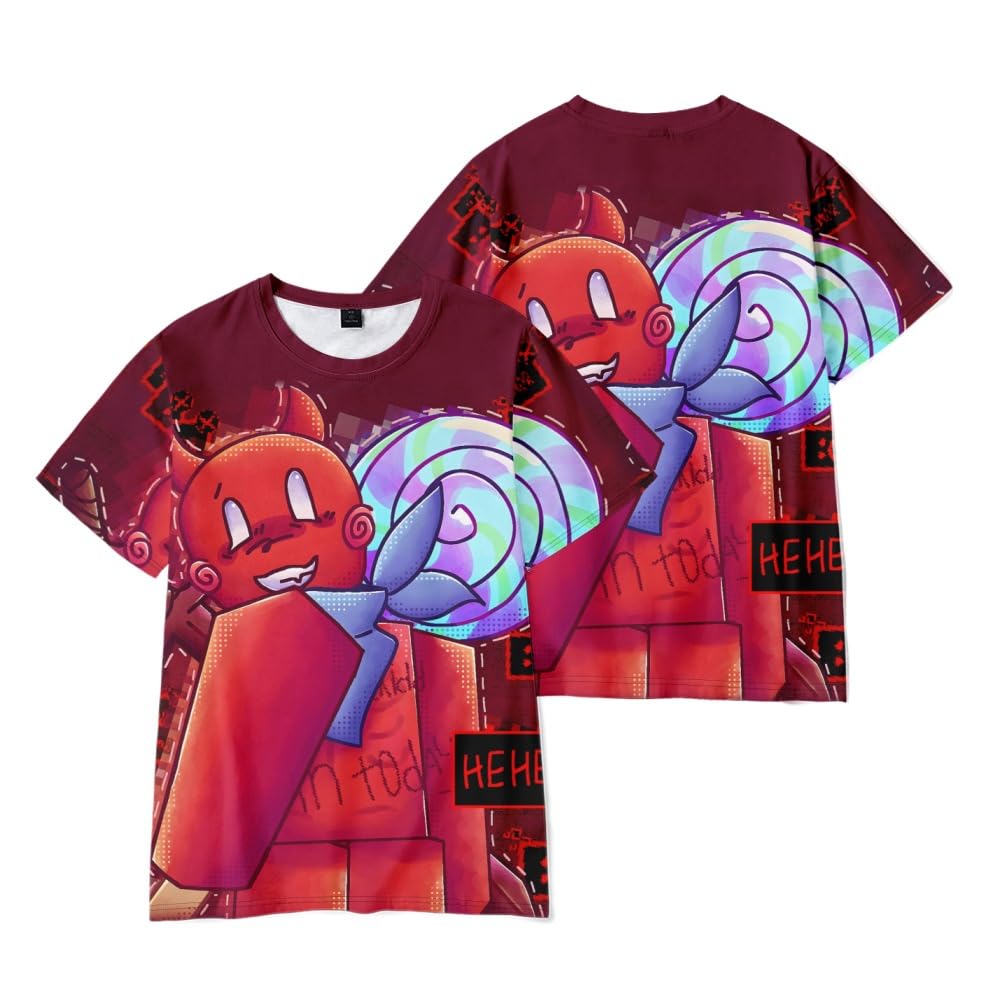 Hzsyc Kids Funny Cute Rabbit Gubby 3D Figure Printed Sweatshirt Shirt for Fans Gift Boys Forsaken Gubby T-Shirt (K,9-10years)