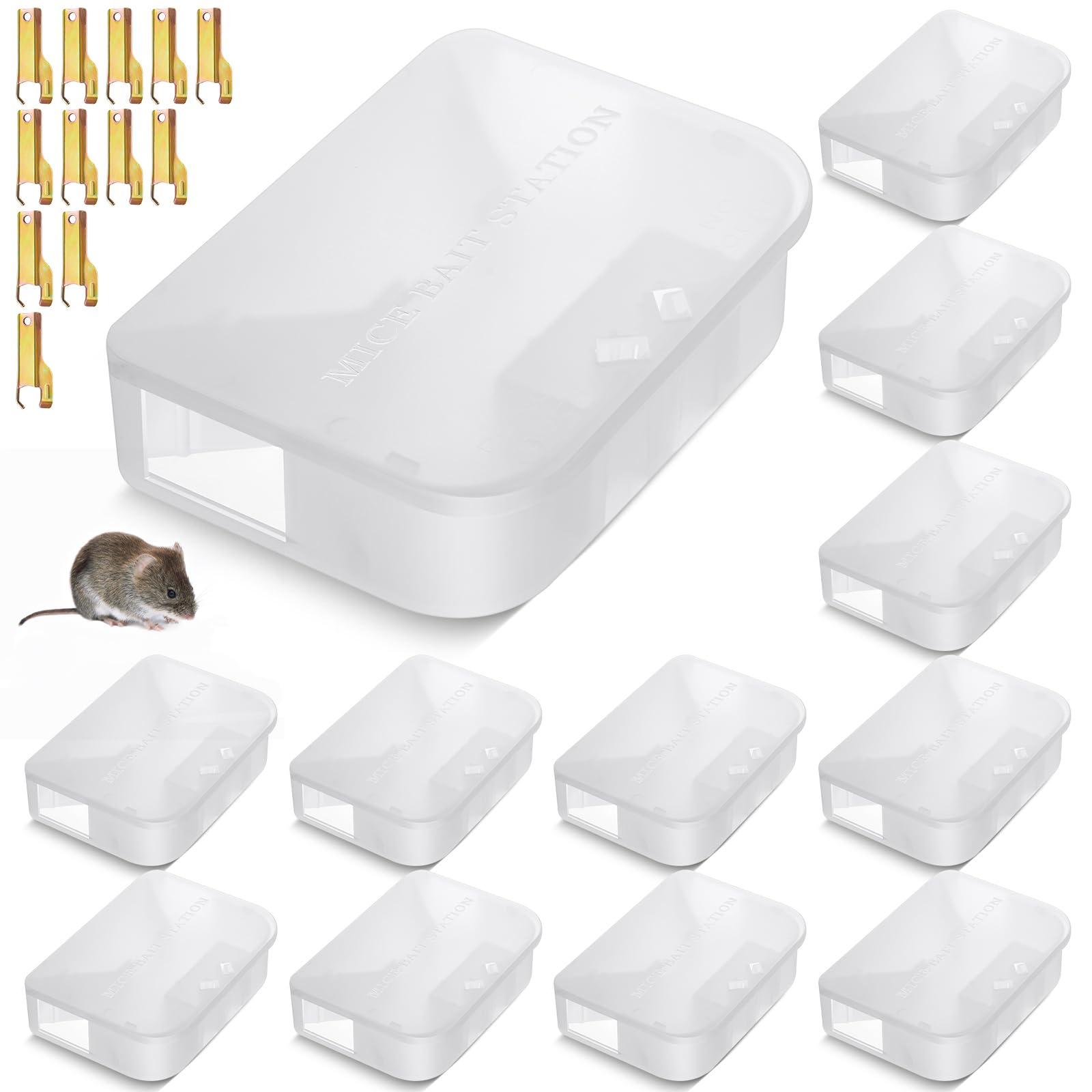 Estaciones de cebo para ratones pequeños trampas de plástico con llave interior exterior