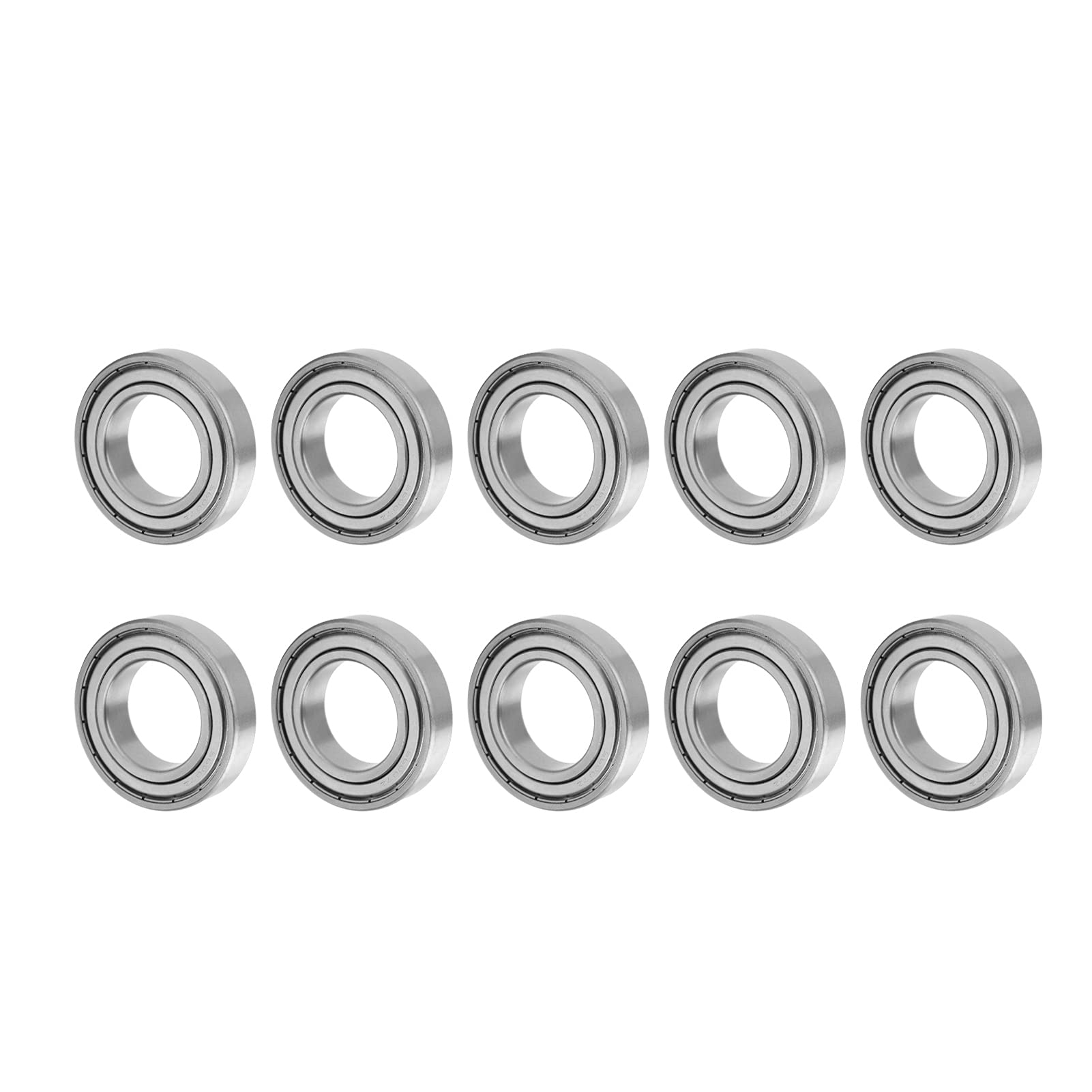 Omabeta Roulements Miniatures S6007ZZ en Acier Inoxydable, Double Blindage pour Fournitures de Roulement Industrielles 62mm X 35mm X 14mm, Paquet de 10