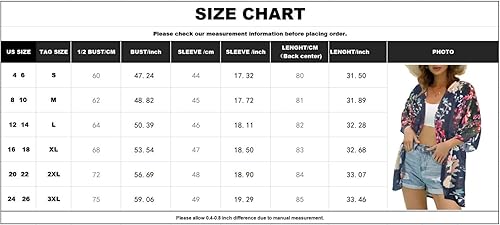 Miniatura 6 de Cárdigan tipo kimono para mujer, de manga abombada con estampado floral, casual