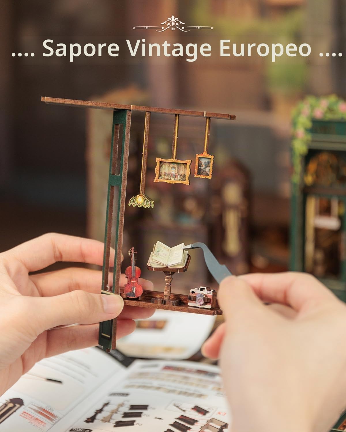 CUTEBEE Book Nook Kit: Set Creativo Casetta Fai da Te, Modello in Scala per Appassionati, Donne/Ragazzi/Amanti Libri (OWL Bookstore)