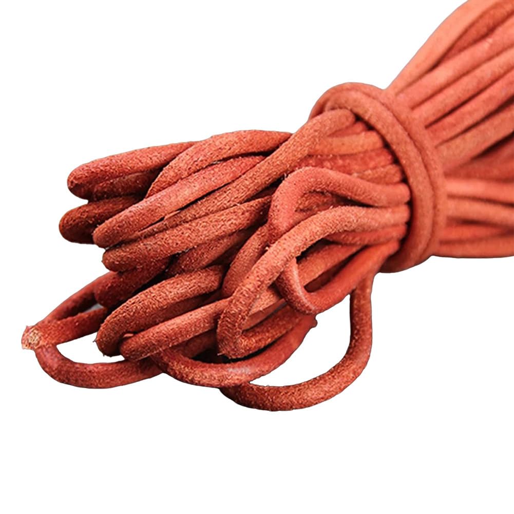 Hilo trenzado plano de 2m para pulseras y bisutería artesanal en tonos naranja y rojo