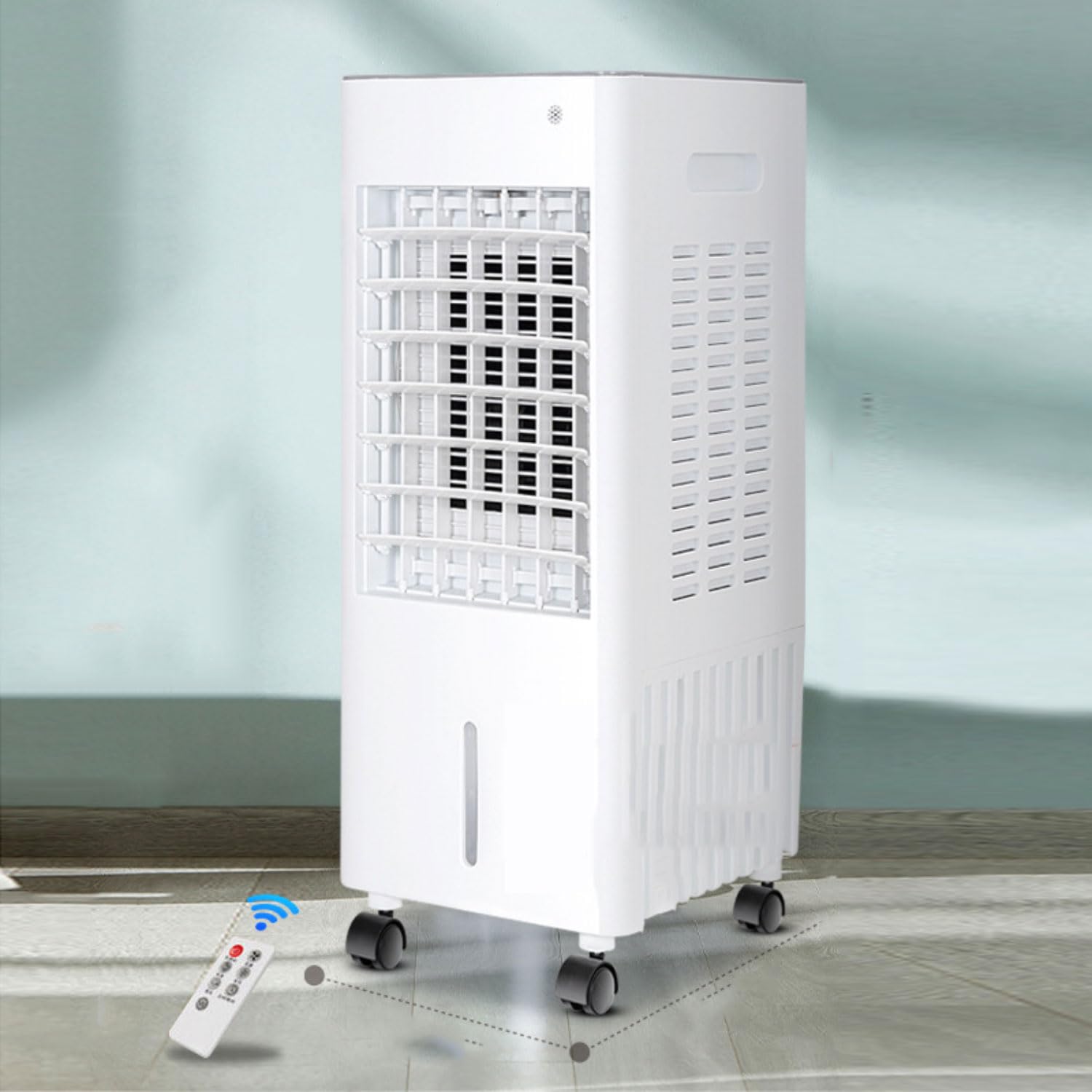 YIYHFKM Swamp Cooler Portable Air Conditioner Evaporative Air Cooler with 10L Water Tank 120° Oscillation Ultra Quiet Cooling Fan Outdoor Air Conditioner Cooling AC Unit for Garage Patio Large Room