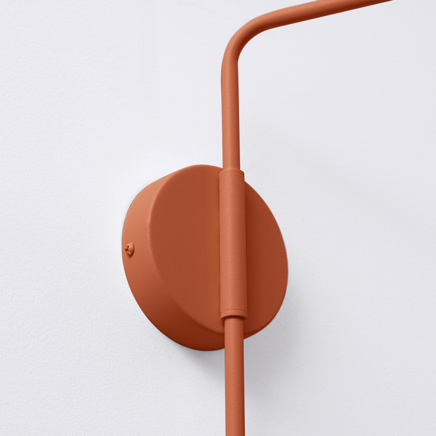 SOLLUX lighting Wandleuchte Innen - Wandlampe Stahl - 1 Flammig - LED Lampe Glühbirne - Roter Ocker Nox