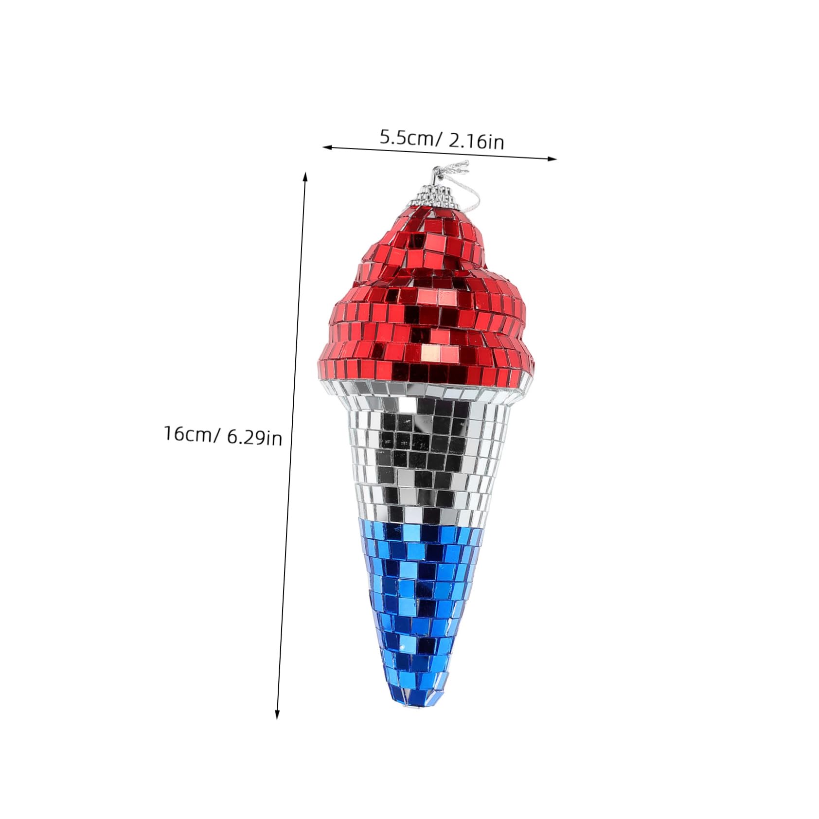 FUNOMOCYA Mini Hanging Disco Balls Ice Cream Shape Retro Decor for Ktvs Parties Weddings
