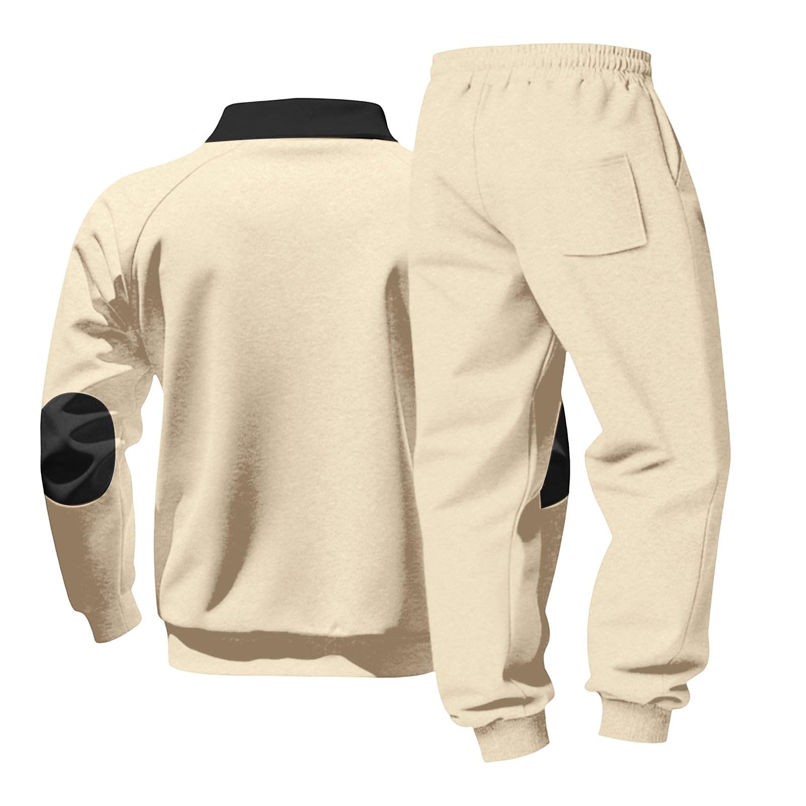 Tuta da jogging da uomo, set da 2 pezzi, felpa da allenamento, casual, da uomo, felpe e pantaloni da jogging, con motivo strutturato
