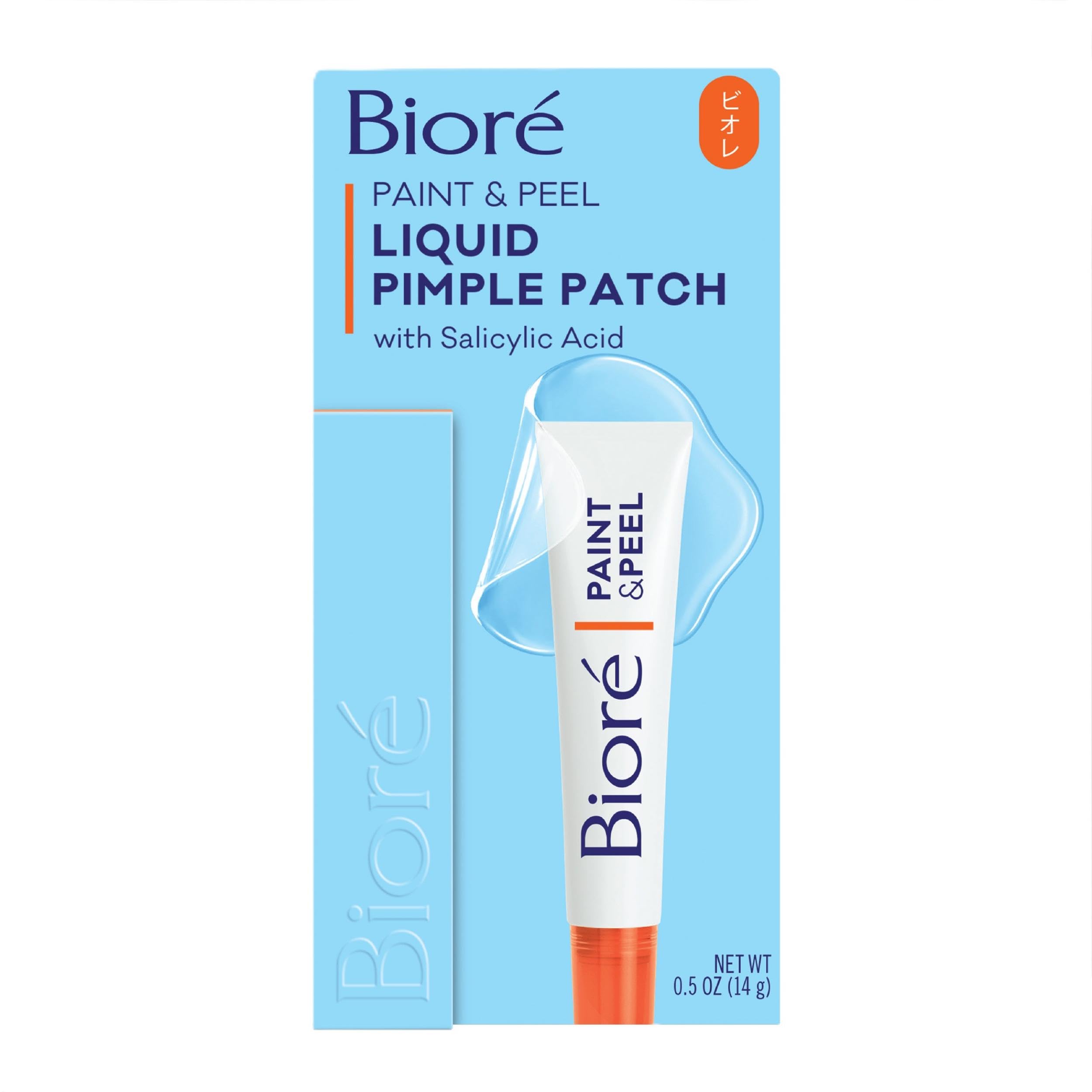 Bioré Paint & Peel Liquid Pimple Patch, Invisible Pimple Patch with Salicylic Acid, Up to 100 Uses, .5 Oz