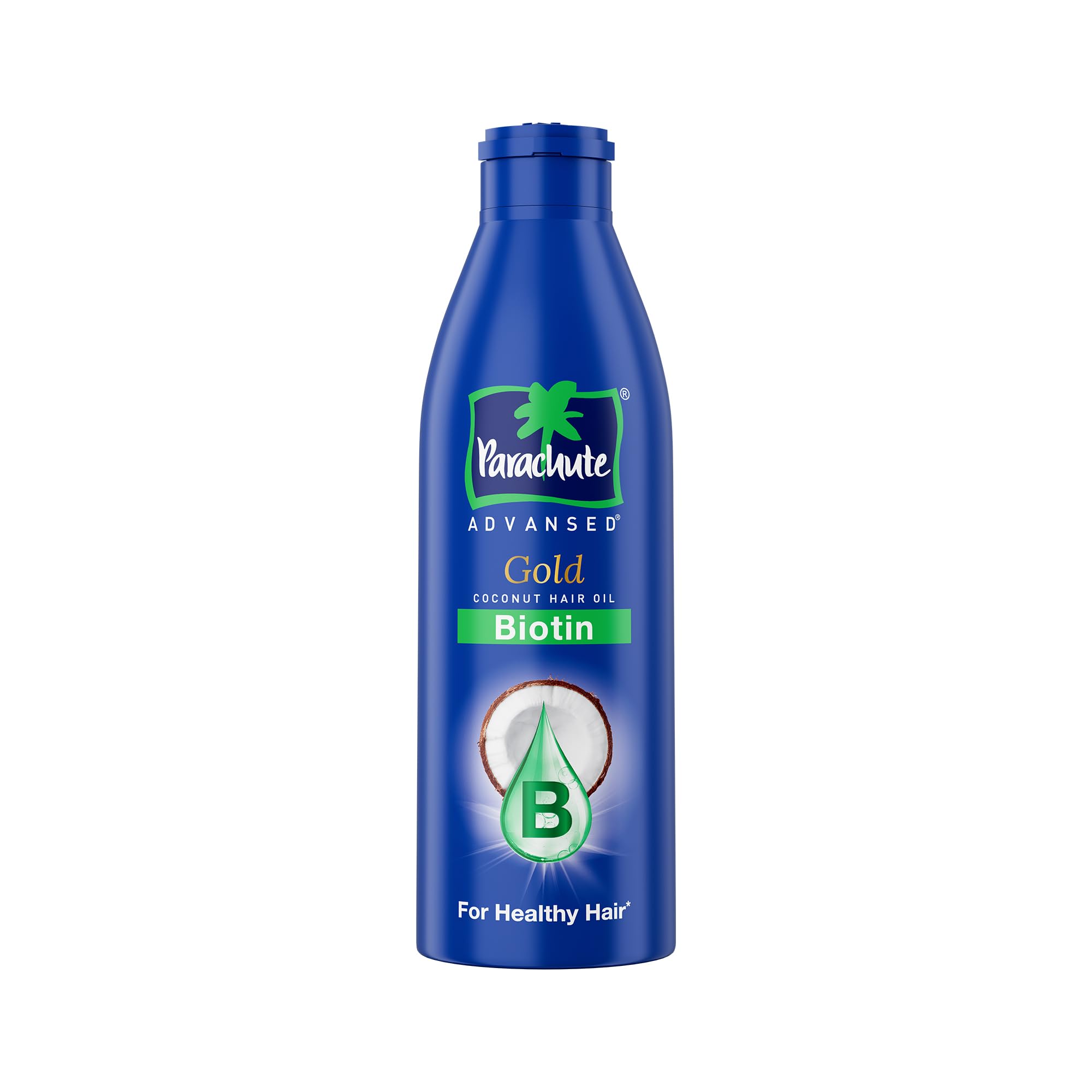 Parachute Advansed Gold Biotin & Coconut Hair Oil | Deep Nourishment for Fuller Hair| No Paraben or Silicone | 300ml