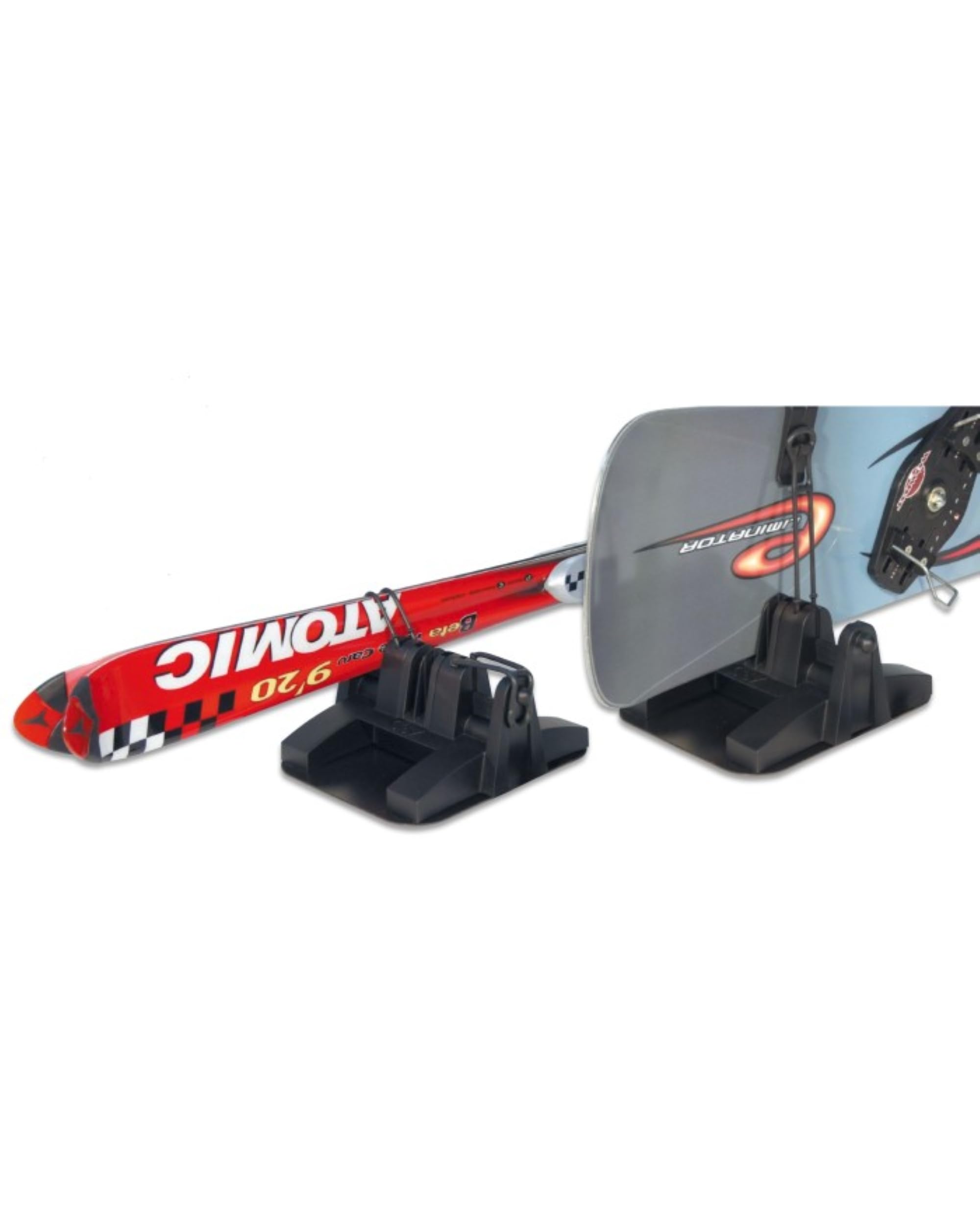 GEV Portasci Magnetico Kata Made in Italy – Piastre 24x30 cm per 2 Paia di Sci o 2 Snowboard, Omologato TÜV SÜD, Conforme ISO/PAS 11154:2007, City Crash Test e Dynamic Test