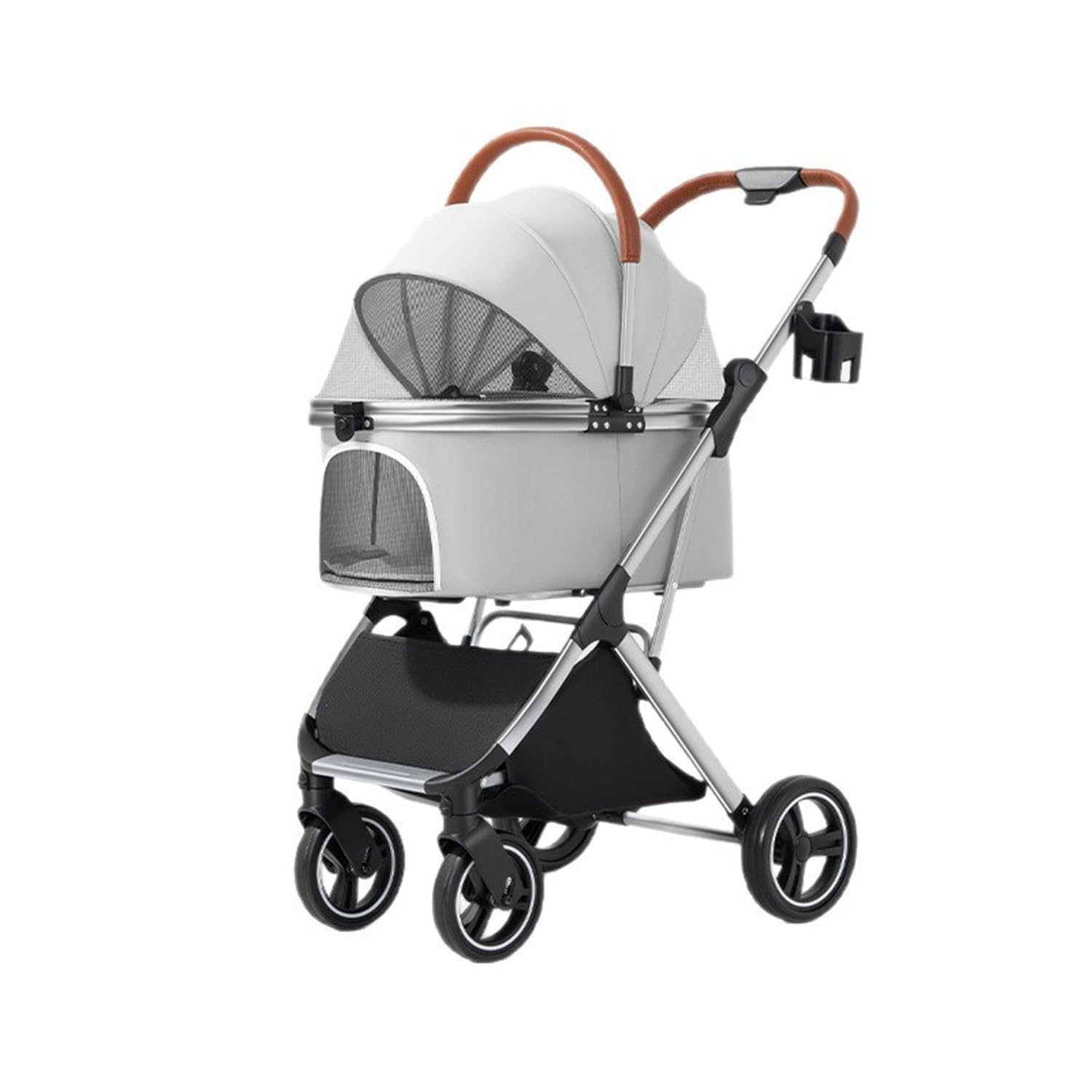 Pet Strollers for Small Medium Dogs Premium Pet Stroller for Cats Dogs Exquisite Dog Pram Stroller Pushchairs Lightweight Folding Pet Stroller (Color : Black)