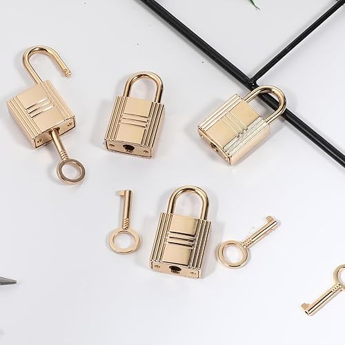 Miniatura 3 de Cerraduras pequeñas decorativas de aleación de metal para monedero, 4 unidades, con llave, cerraduras pequeñas de aleación de metal para diario,