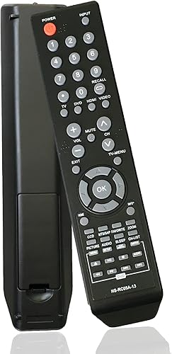 NS-RC05A-13 sub RC-261 Remoto de repuesto compatible con Insignia DVD Combo TV NS-19LD120A13 NS-LTDVD19-09 NS-LDVD26Q-10A NS-LDVD32Q-10A
