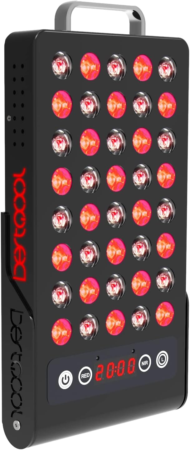 Bestqool Red Light Therapy Device, 660nm 850nm Infrared Light Therapy with Timer, PRO Series Adjustable Stand 40 LEDs, Clinical Grade High Power Output LED Light Therapy for Anti-Aging, Pain Relief : Health & Household