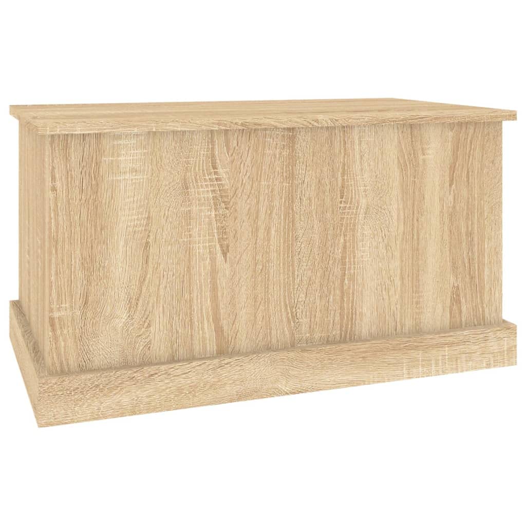 Aufbewahrungsbox Sonoma-Eiche aus Holzwerkstoff 70 x 40 x 38 cm mit Deckel, Stauraum Truhe und Sitzbank für Wohnzimmer Schlafzimmer Flur, Organizer Kiste für Spielzeug Wäsche Ordnung