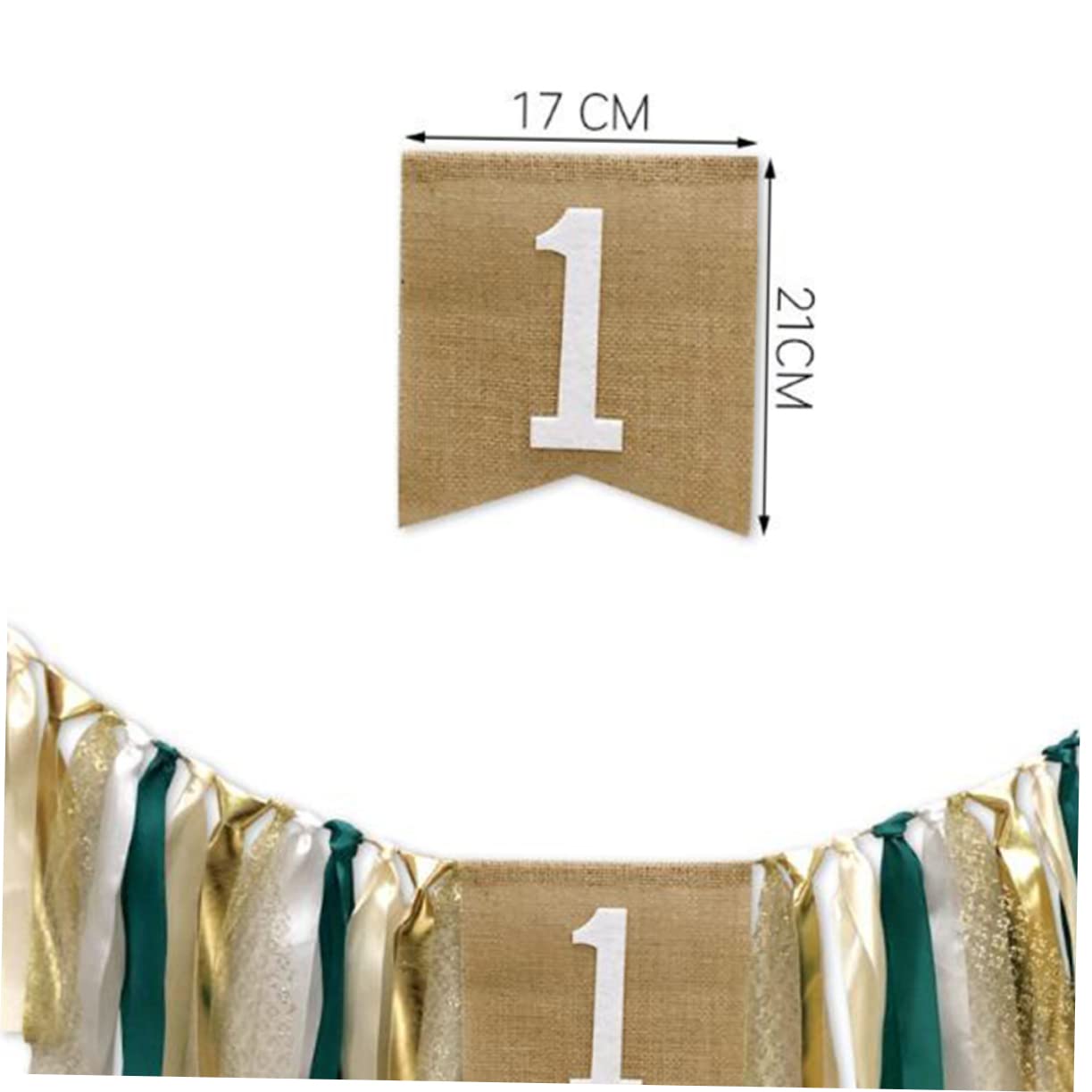 Cabilock Lot De 3 Bannières Décoratives Pour Baby Shower Accessoires Photo Banderoles Fournitures De Fête Vert Foncé