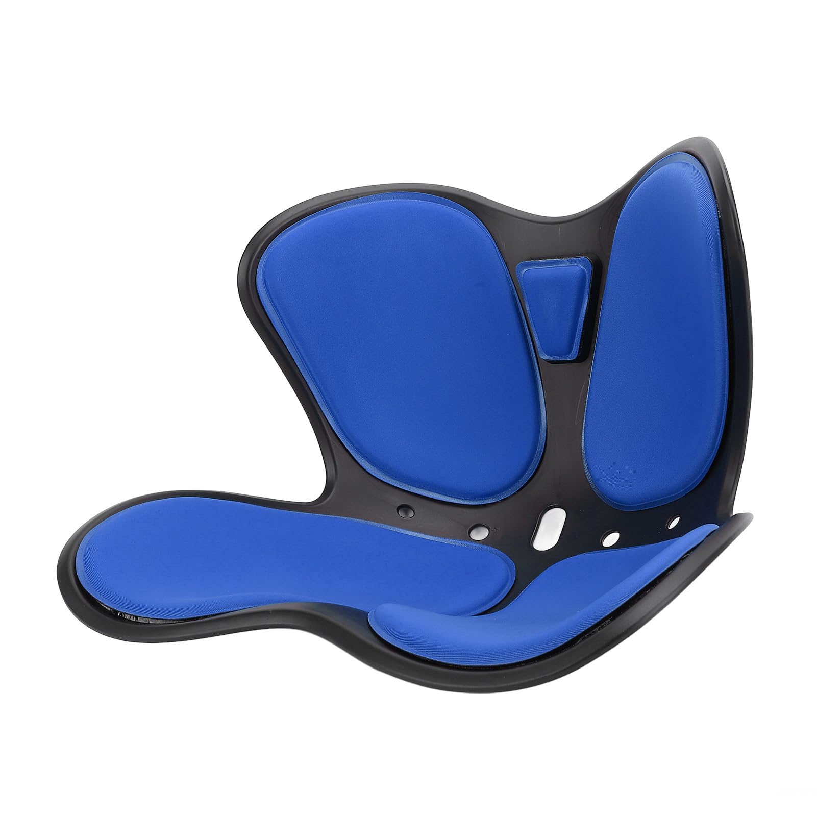 Cuscino di supporto lombare ergonomico per una migliore postura a casa, ufficio, scuola, design unico, leggero e portatile, in cotone, 41 x 37 x 33 cm (blu)