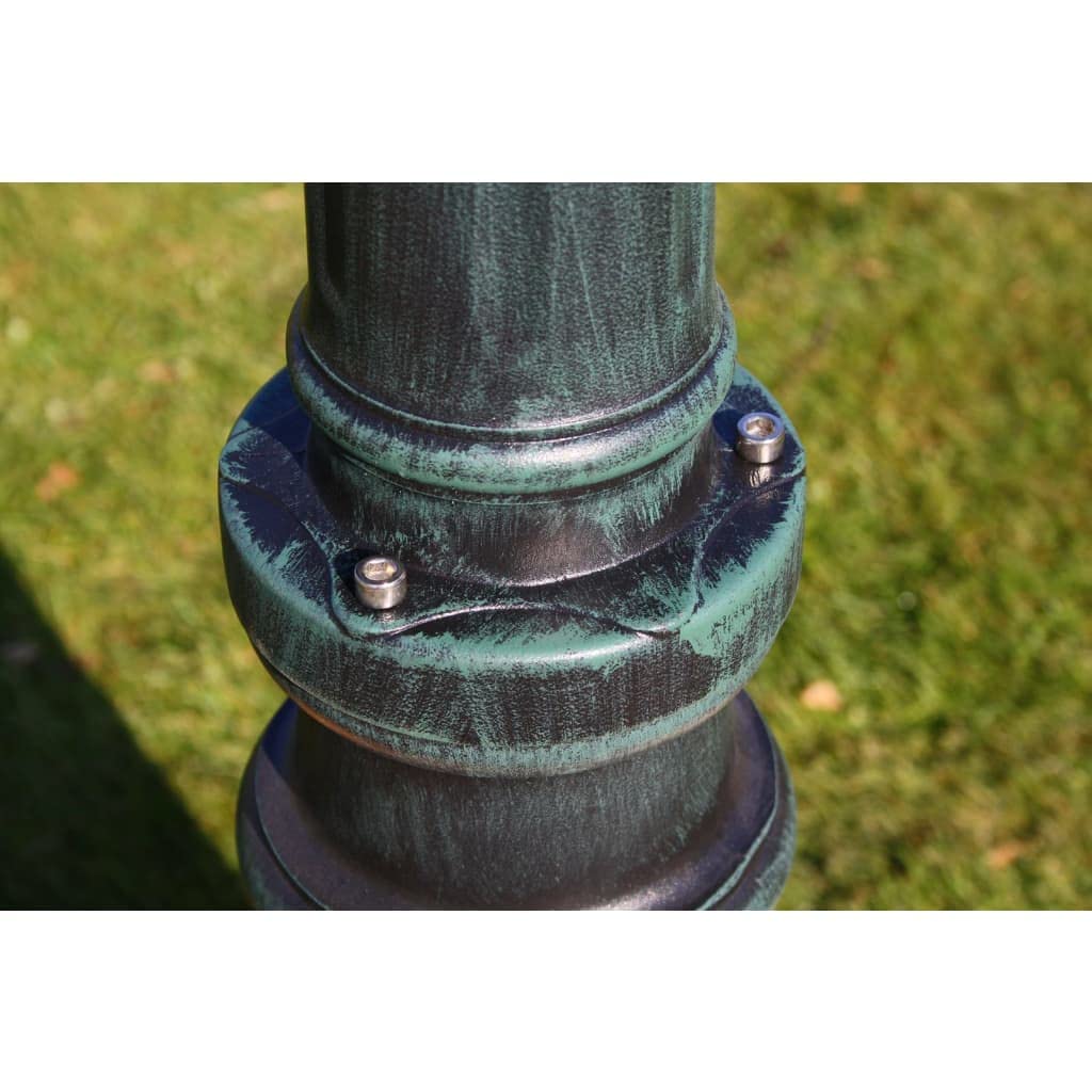 vidaXL Tuinlantaarn Preston 2-arms 215 cm donkergroen