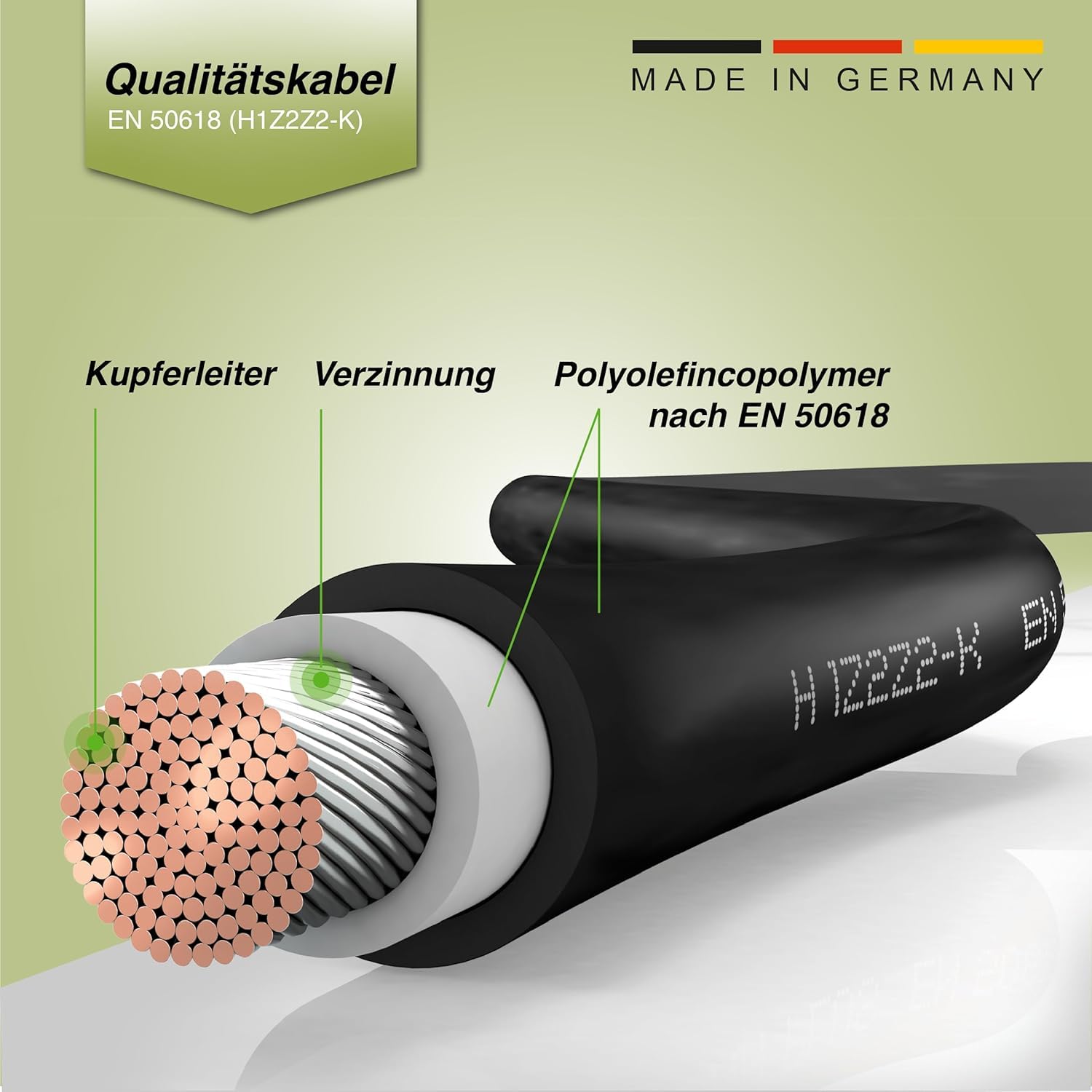 SOLARTRONICS Solarkabel Doppelpack 4x 10 Meter 6mm² H1Z2Z2-K Schwarz & Rot Solarstecker beidseitig - Verlängerungskabel 6qmm - Made in Germany - inkl. 0% MwSt. gem. § 12 Abs. 3 UStG (4x 10m)