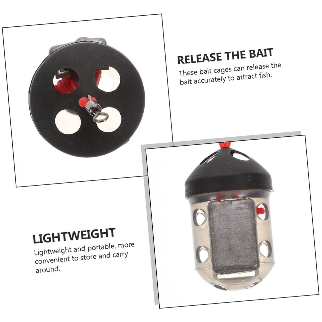 Mipcase Fishing Gadgets 4pcs Bait Thrower Bait Cage Lure Tools for Carp and Reservoir