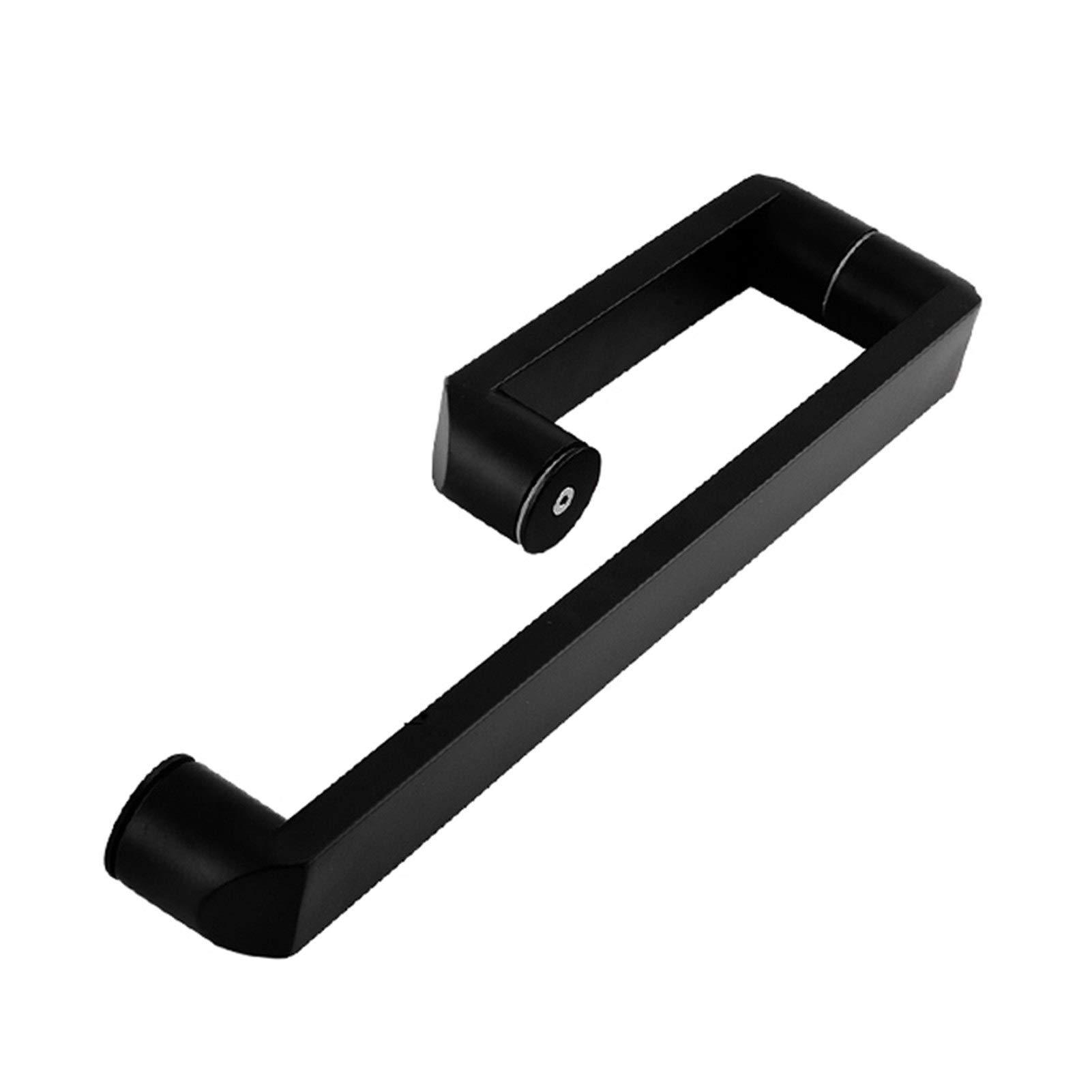 HYLYGFH Shower Door Handle - Complete Installation Kit, Bathroom Glass Door Handles Stainless Steel Hardware Accessories Black (Size : 225mm+425mm)