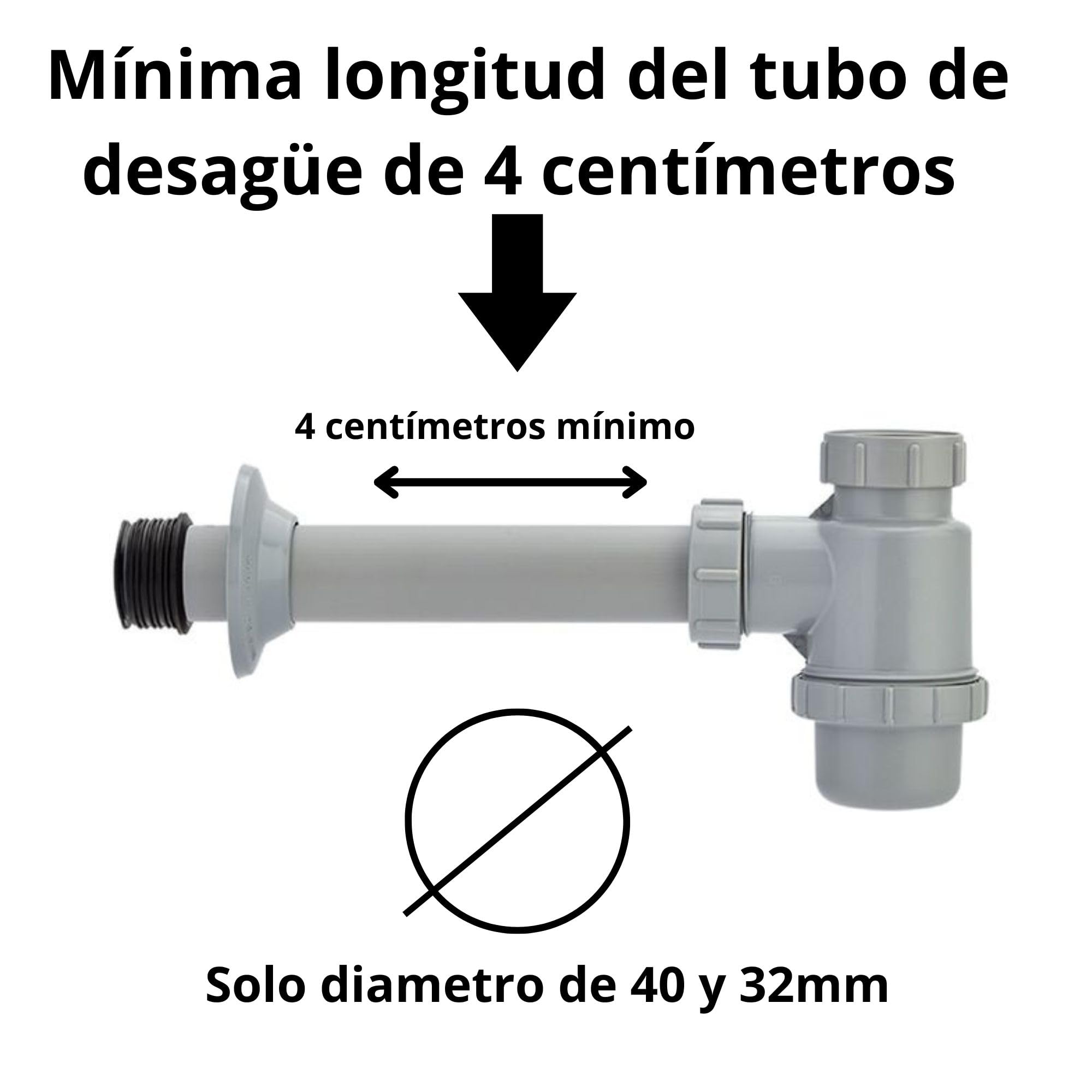 Desatascador Tuberías - Desatascador a Presión – Desatascador de Fregadero Profesional sin Químicos – Limpia Atascos con Presión de Agua – SOLO Tuberías de 32 mm y 40 mm - (Ver video funcionamiento)