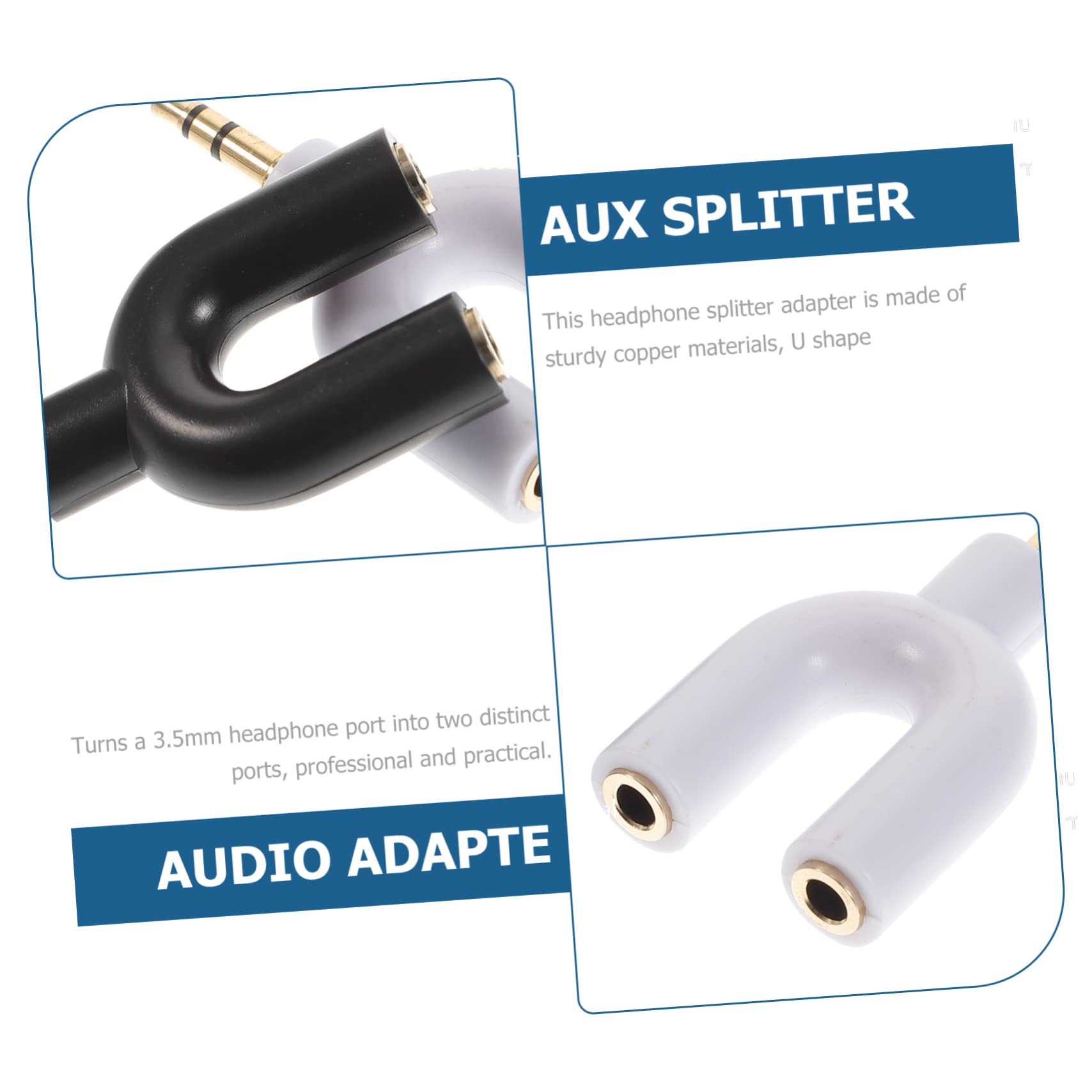 HOMSFOU 4 Set Di Adattatori Per Cuffie Stereo Adattatore Jack Splitter Audio Da 3 5 Mm Per La Condivisione Di 1 O 2 Cuffie 6 Pezzi*4