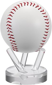 Acrylic Display Stand Softball Display Pedestal Sphere Holder for Baseball Tennis Golf Crystal Ball Clear Collecter Rock Display Stand with Round Base, Medium