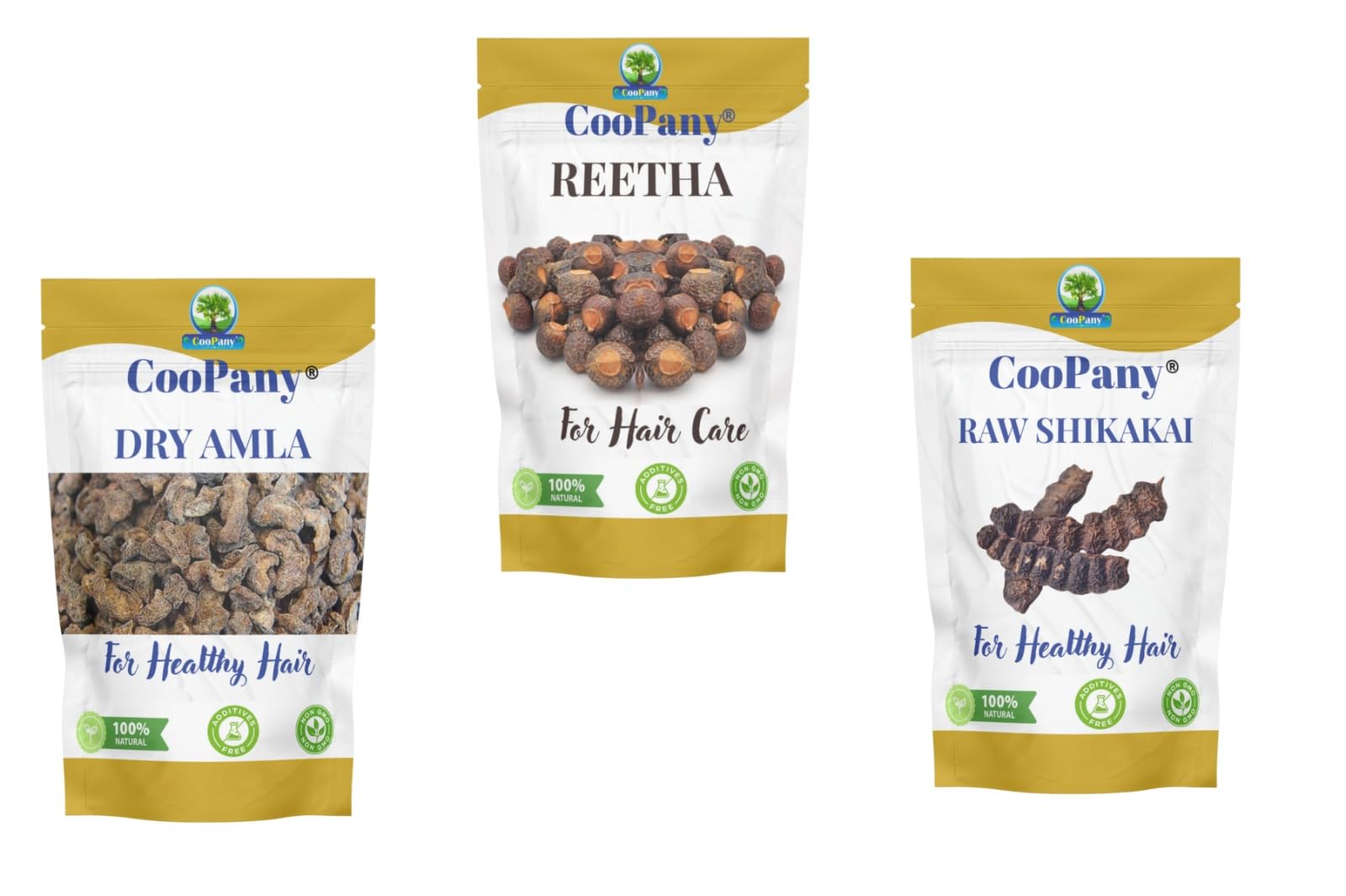 Combo of Natural Care From Nature Amla Reetha Shikakai | Organic Whole Dried Hair Care Herbs | आँवला रीठा शिकाकाई | Raw Form - 200g Each-image-16