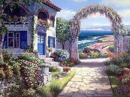 Kit de broderie au point de croix paysage de mer toile Aida 14 count Max Stitch Design