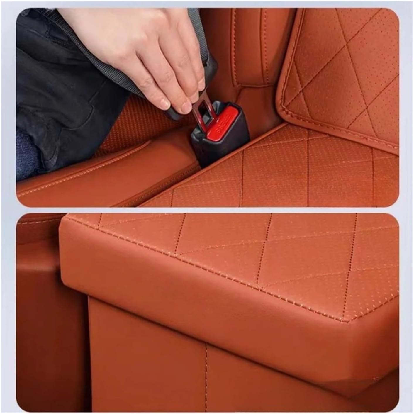 Trunk Car Storage Box Storage Box Interior Car Accessories Seat Crevice Storage Box Compatible for Leading Ideal LiXiang L8 L9 Car Organizer Car Trunk Organizer Storage(Orange-2pcs)