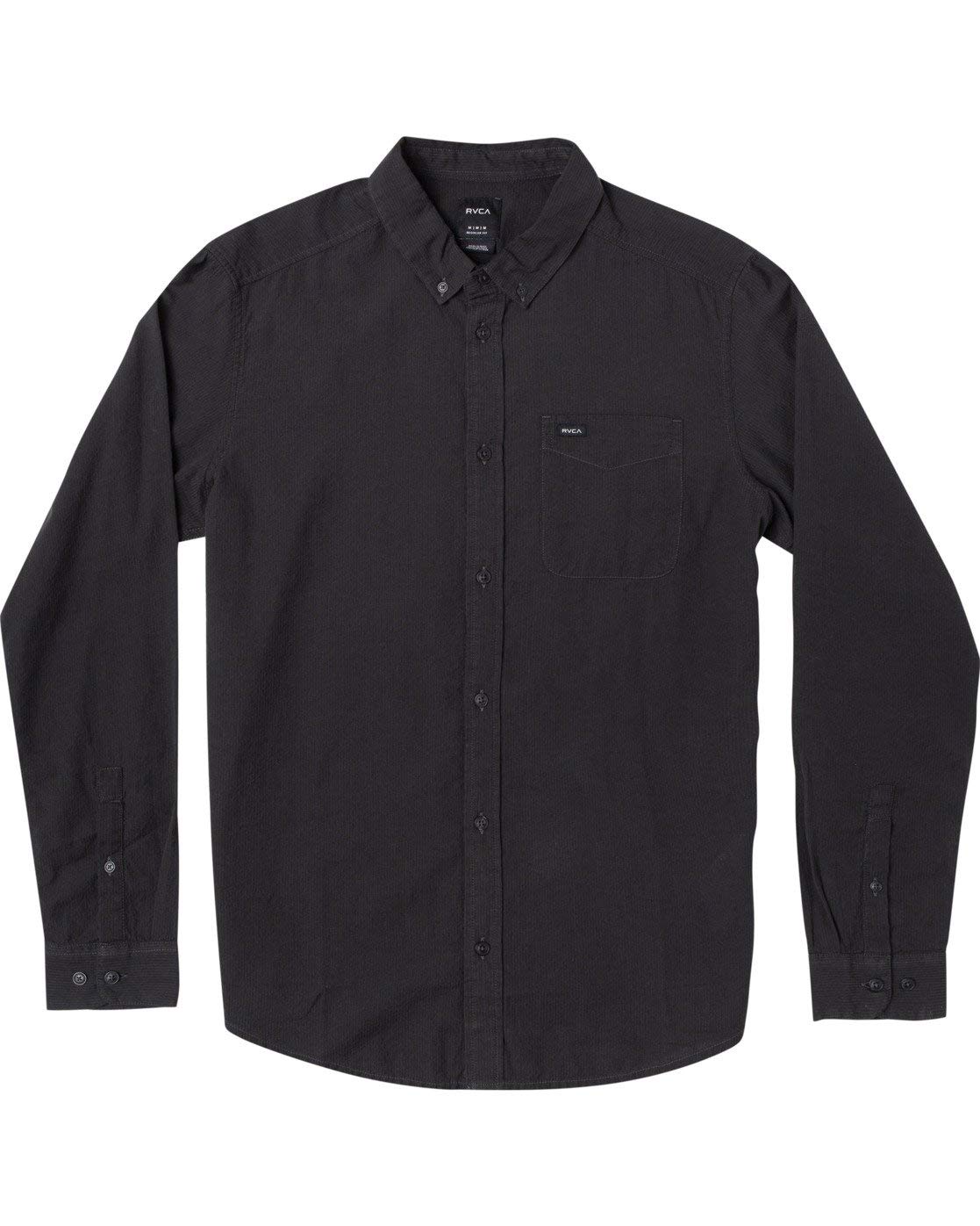 RVCA Boys' Thatll Do Stretch Long Sleeve Woven Button Front Shirt